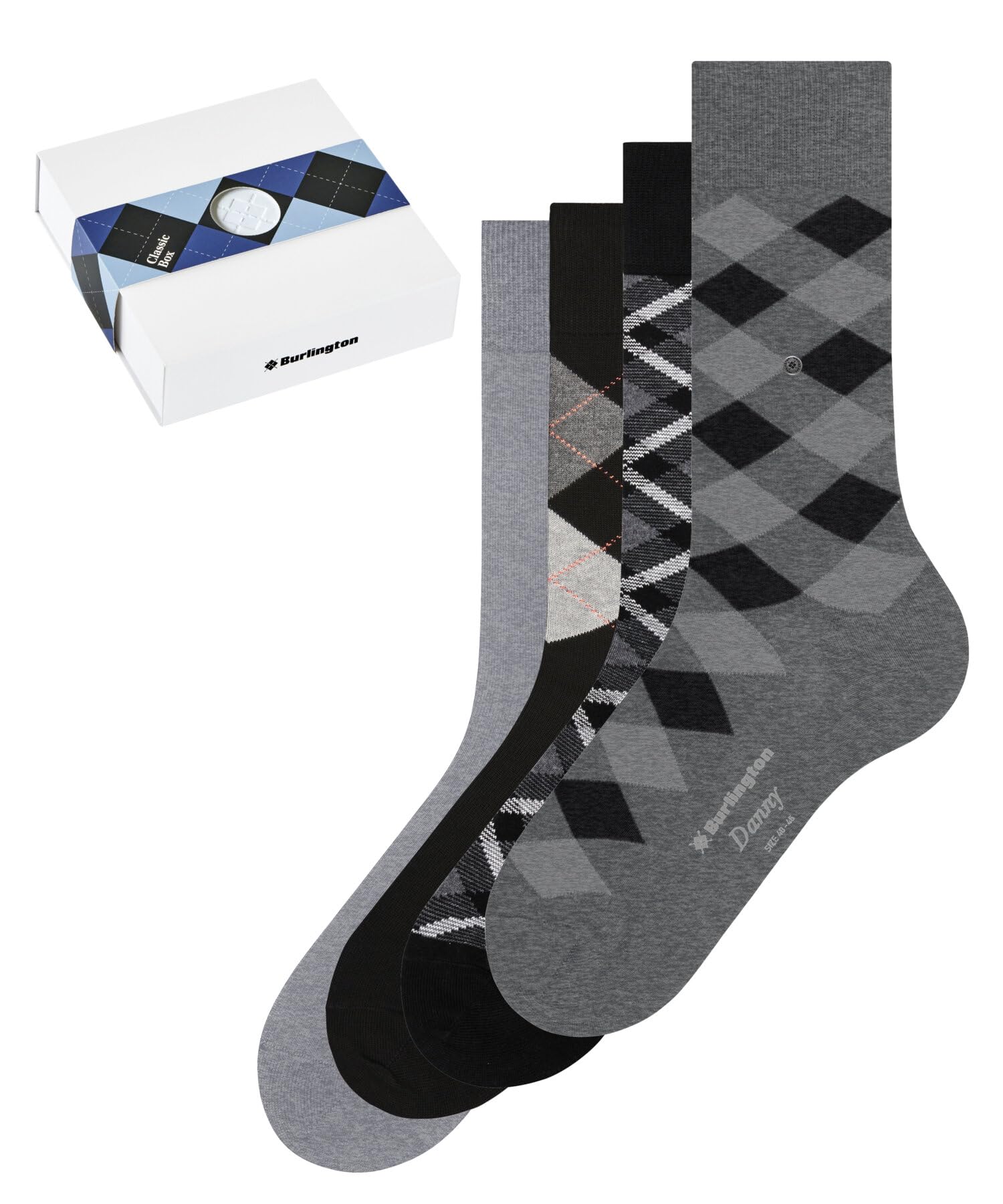 burlington-everyday-argyle-classic-box-socken-blau-4-paar image 8