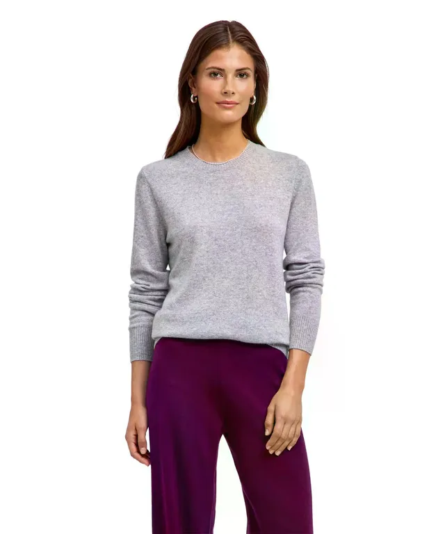 falke-luxury-classic-crew-neck-pullover-grau-kaschmir image 1