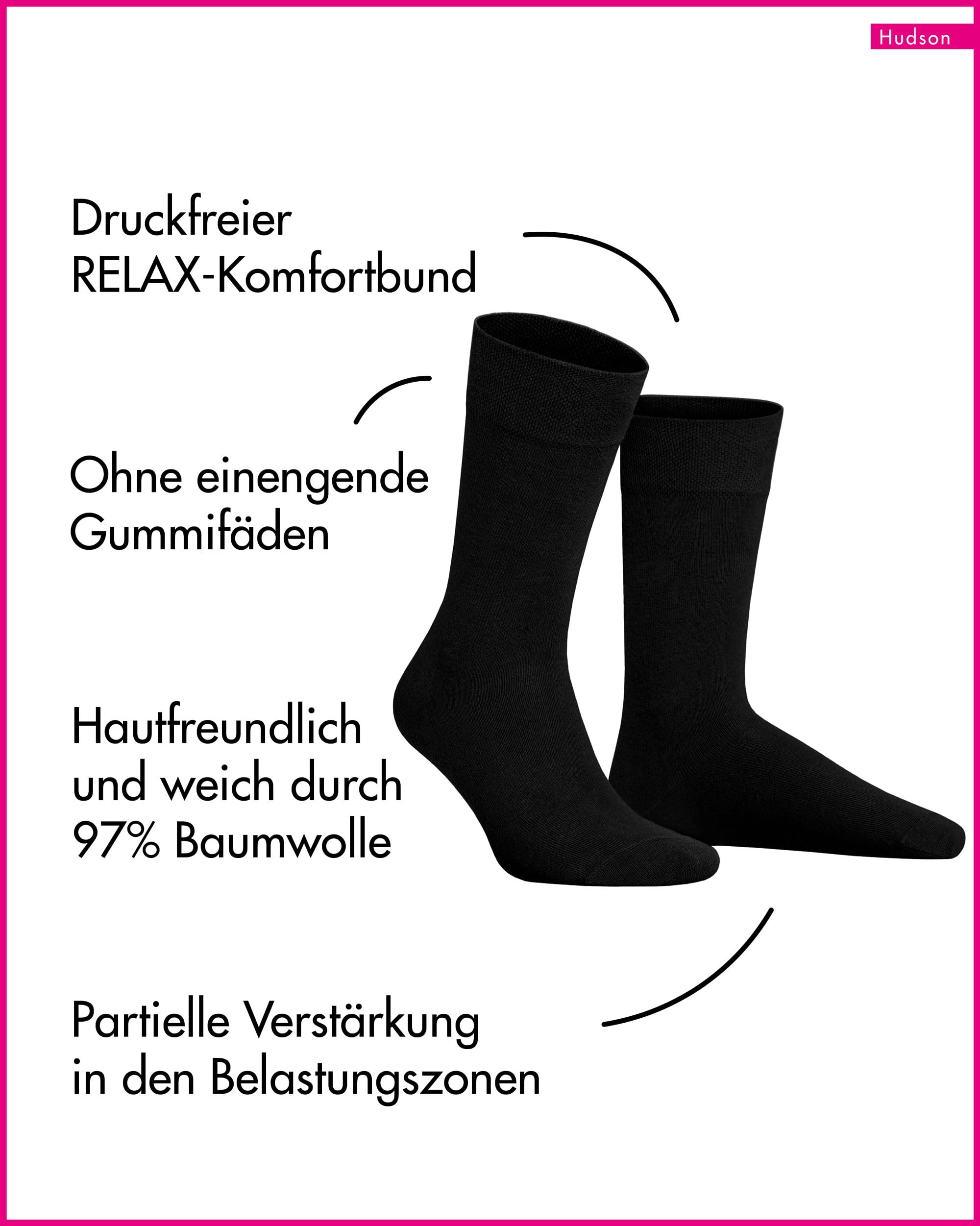 hudson-relax-cotton-herrensocken-baumwolle-gr-43-44 image 2