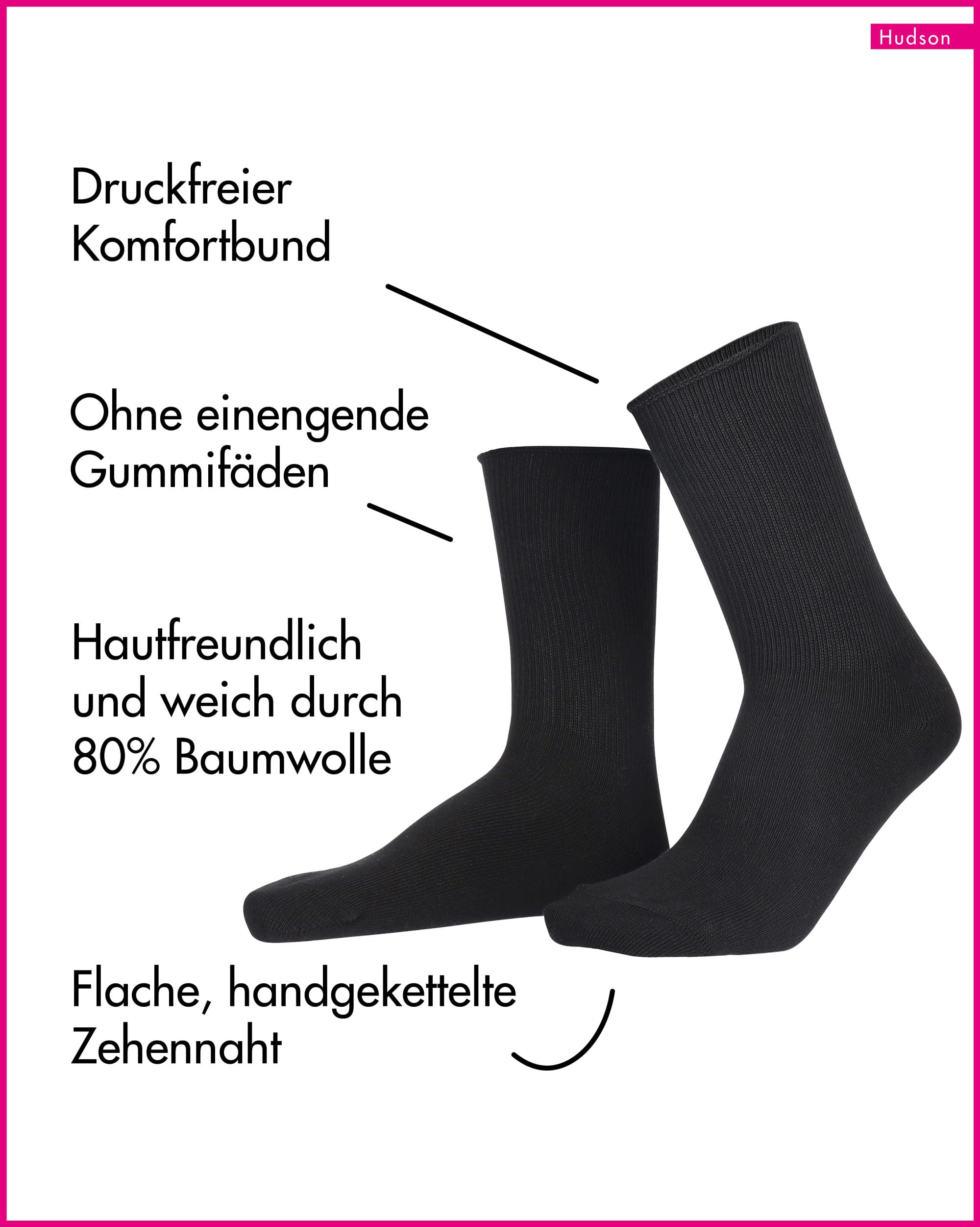 hudson-relax-soft-socken-baumwolle-black-druckfrei image 2
