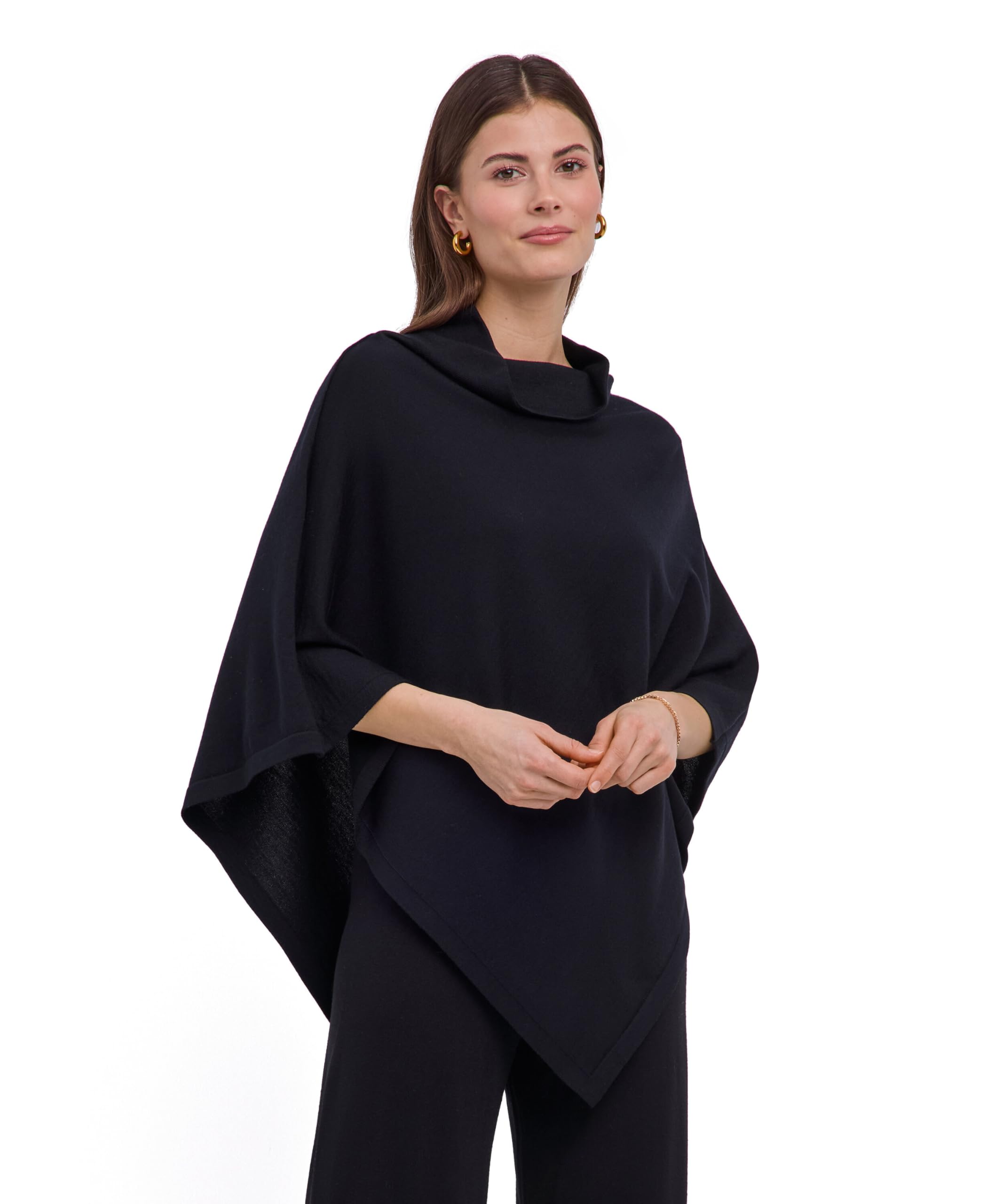 falke-merino-favorites-poncho-merinowolle-schwarz image 2