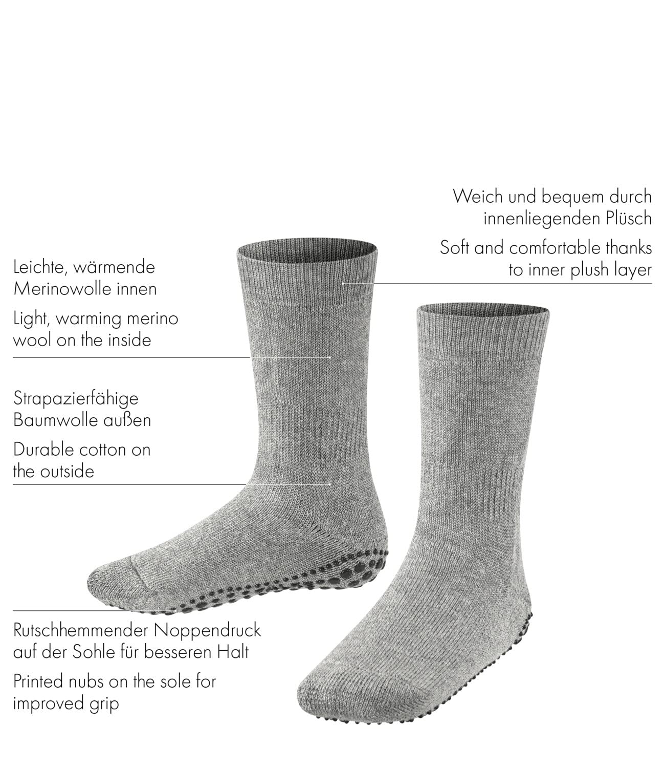 falke-catspads-stoppersocken-baumwolle-kinder-schwarz image 3