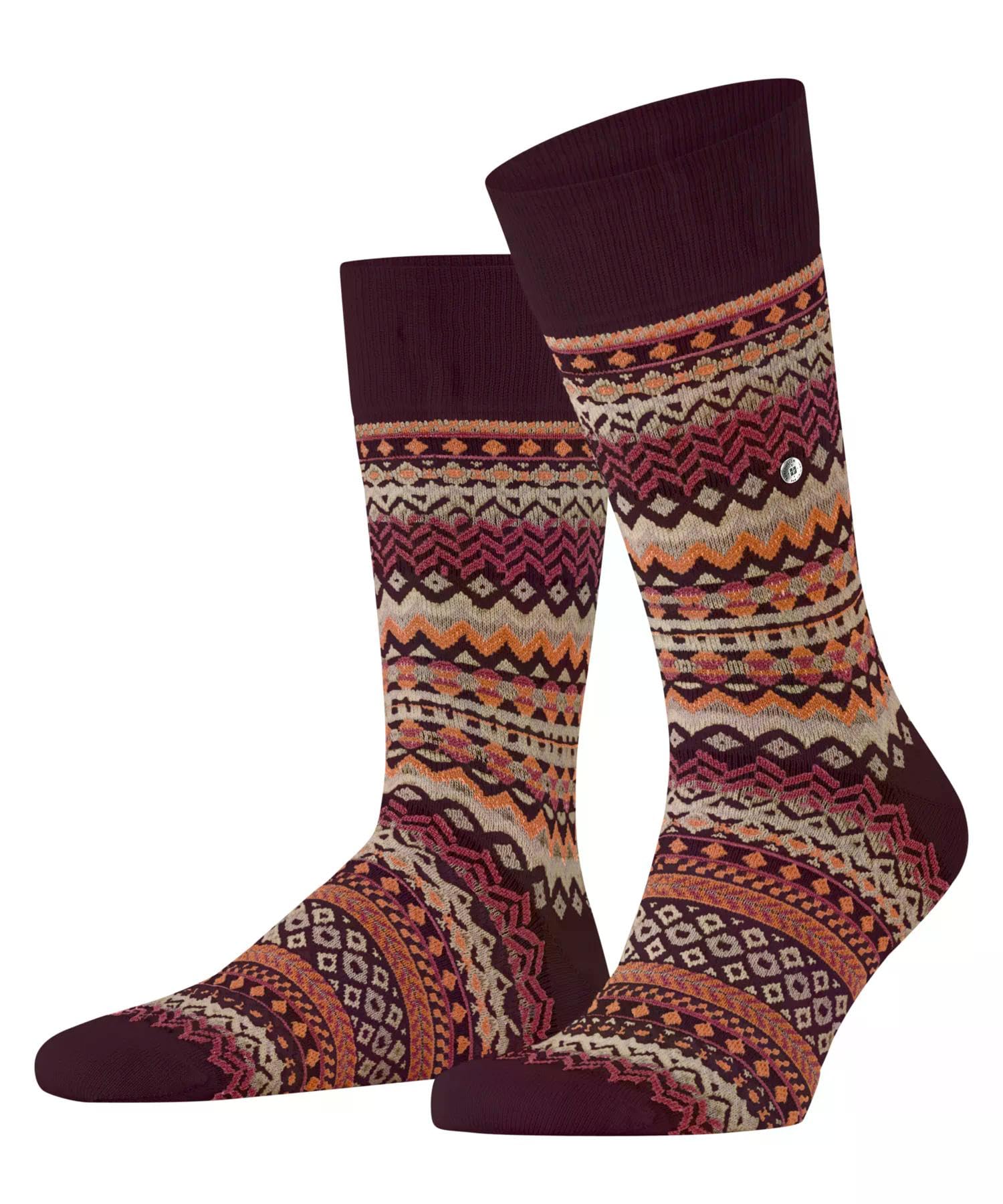 burlington-fair-isle-herrensocken-wolle-rot-claret-8435 image 1