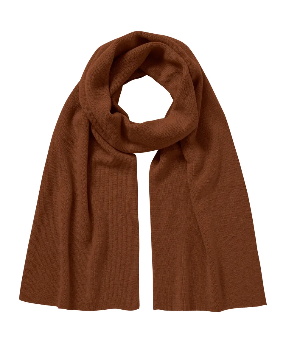falke-merino-half-cardigan-schal-brown-merinowolle image 1