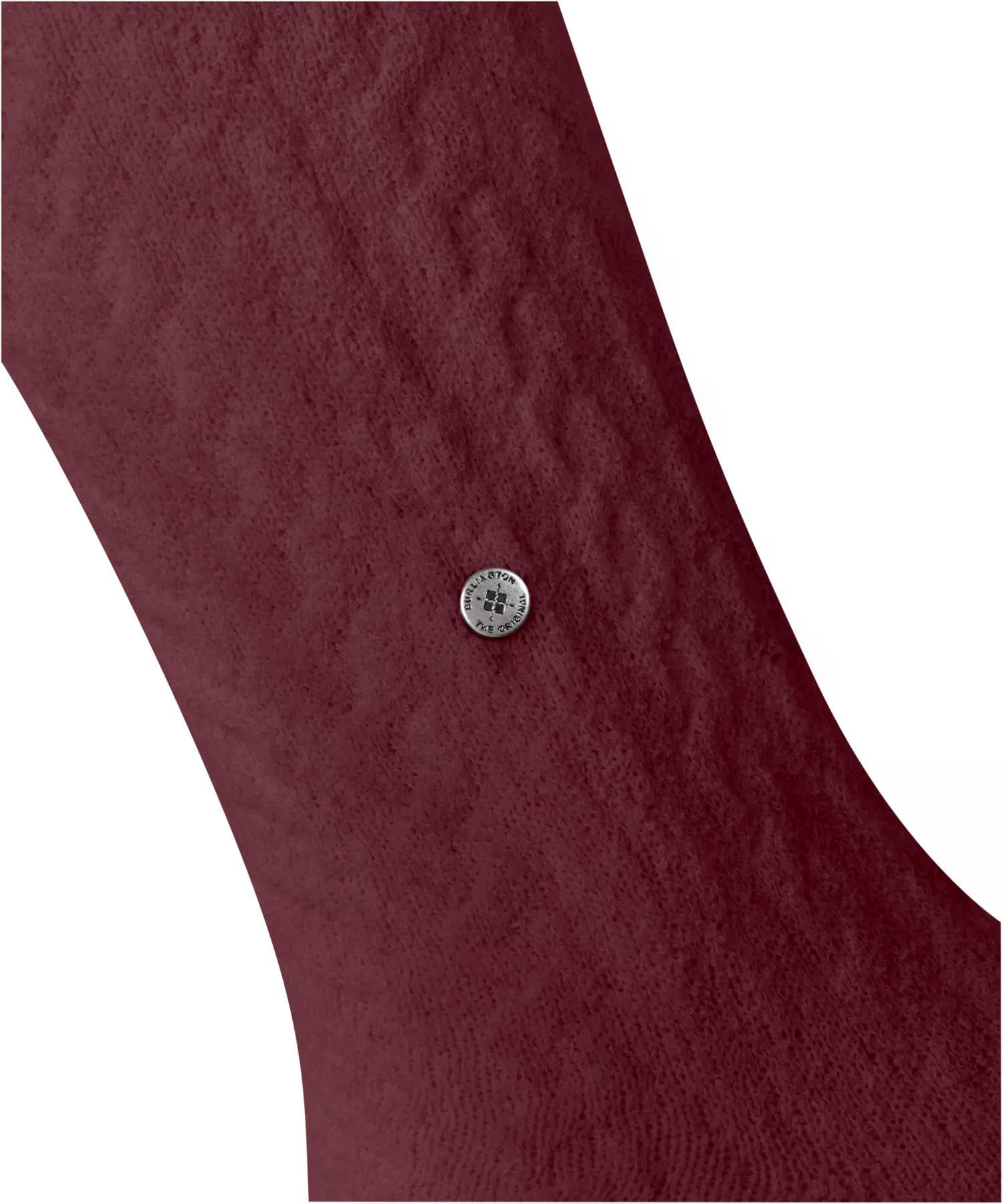 burlington-cable-socken-damen-baumwolle-rot-merlot image 5