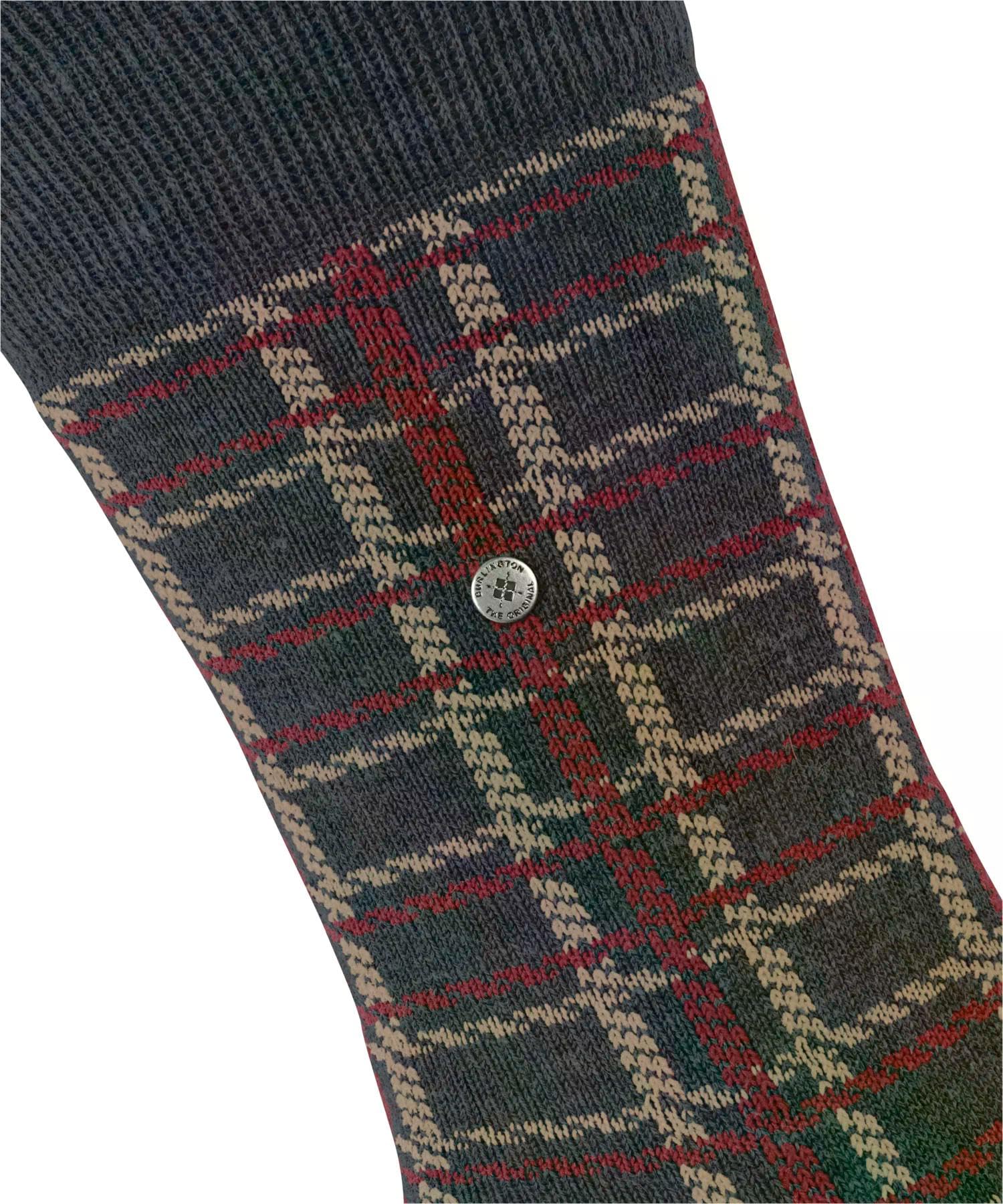 burlington-grid-socken-kaschmir-blau-navy-melange-einfarbig image 3