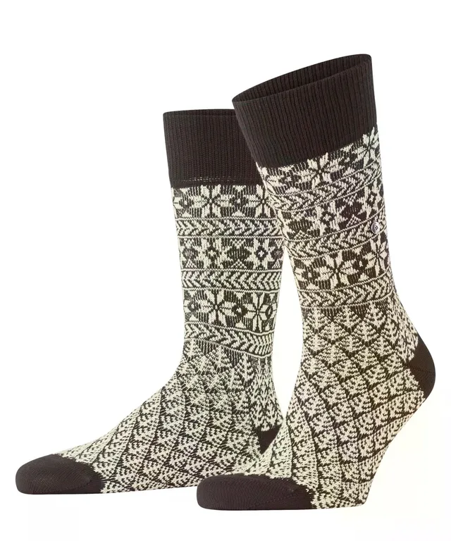 burlington-x-mas-rib-socken-wolle-braun-dark-brown-weihnachten image 1