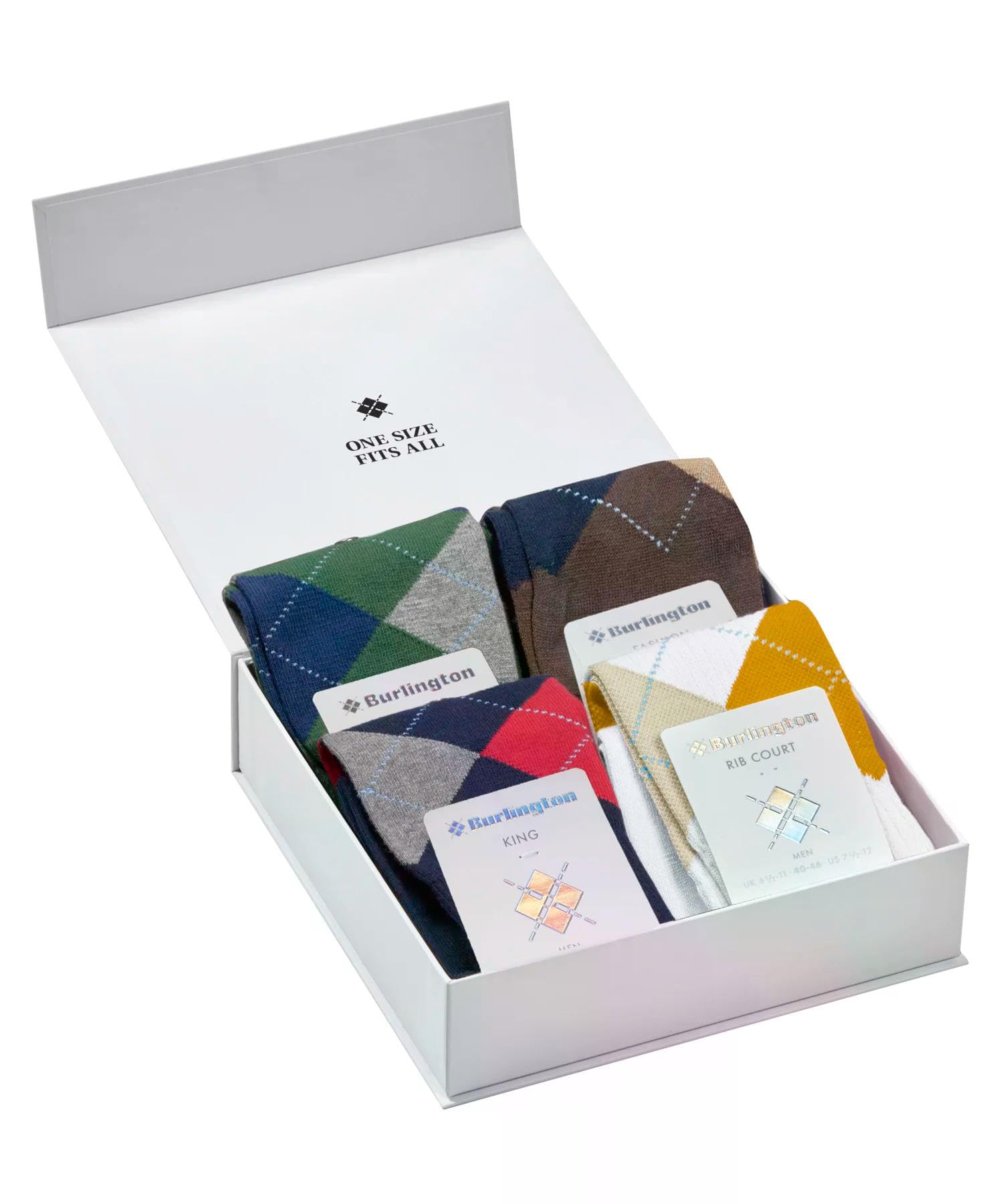 burlington-everyday-ben-box-socken-4-paar-white-mix-40-46 image 3