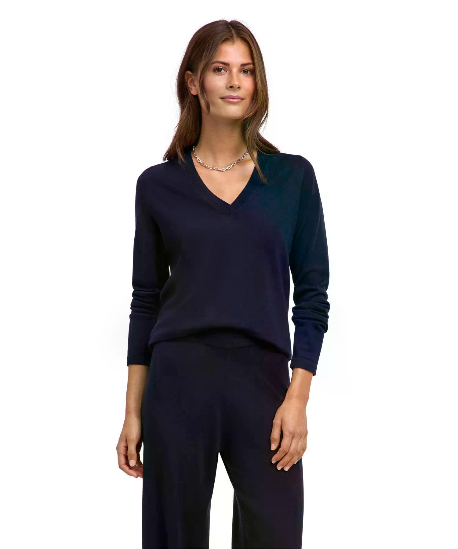 falke-cotton-touch-v-neck-pullover-merinowolle-schwarz image 8