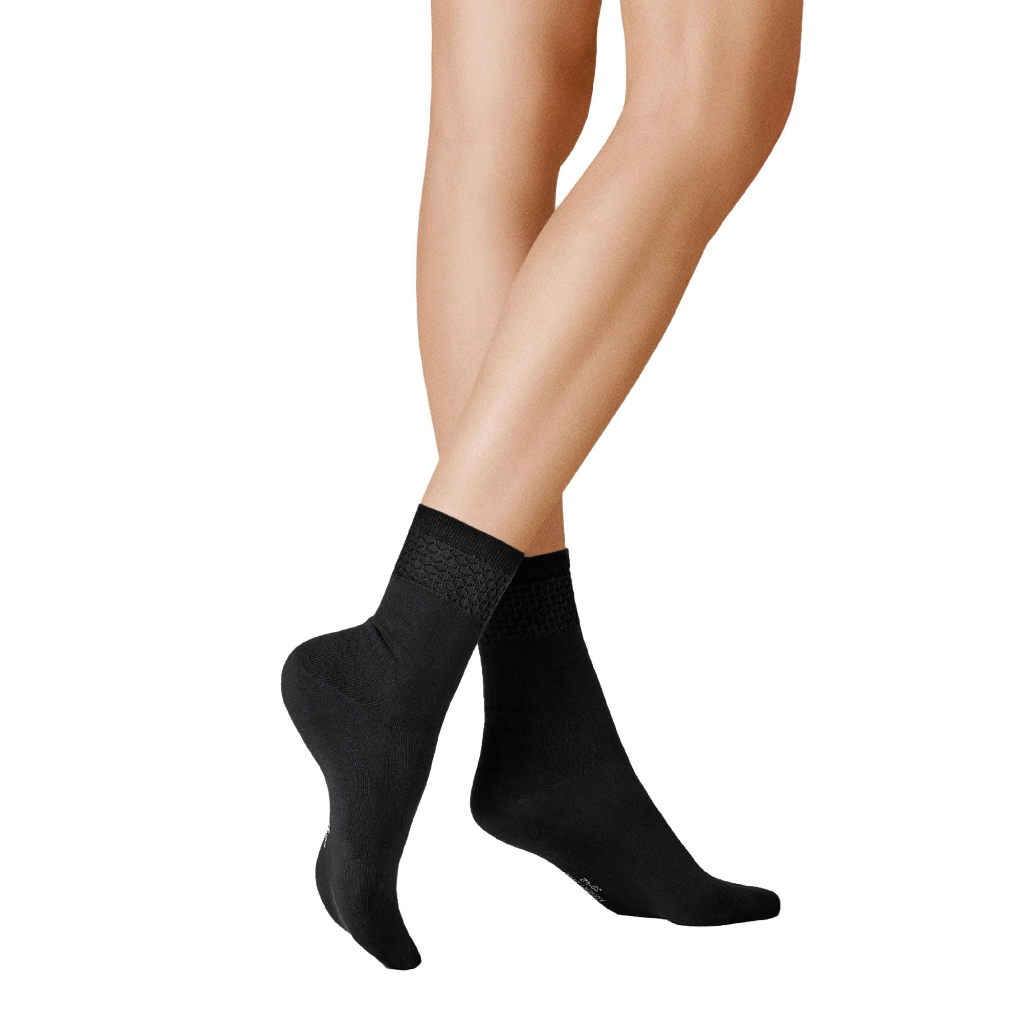 kunert-blue-socken-damen-schwarz-39-42-biobaumwolle-netzmuster image 3