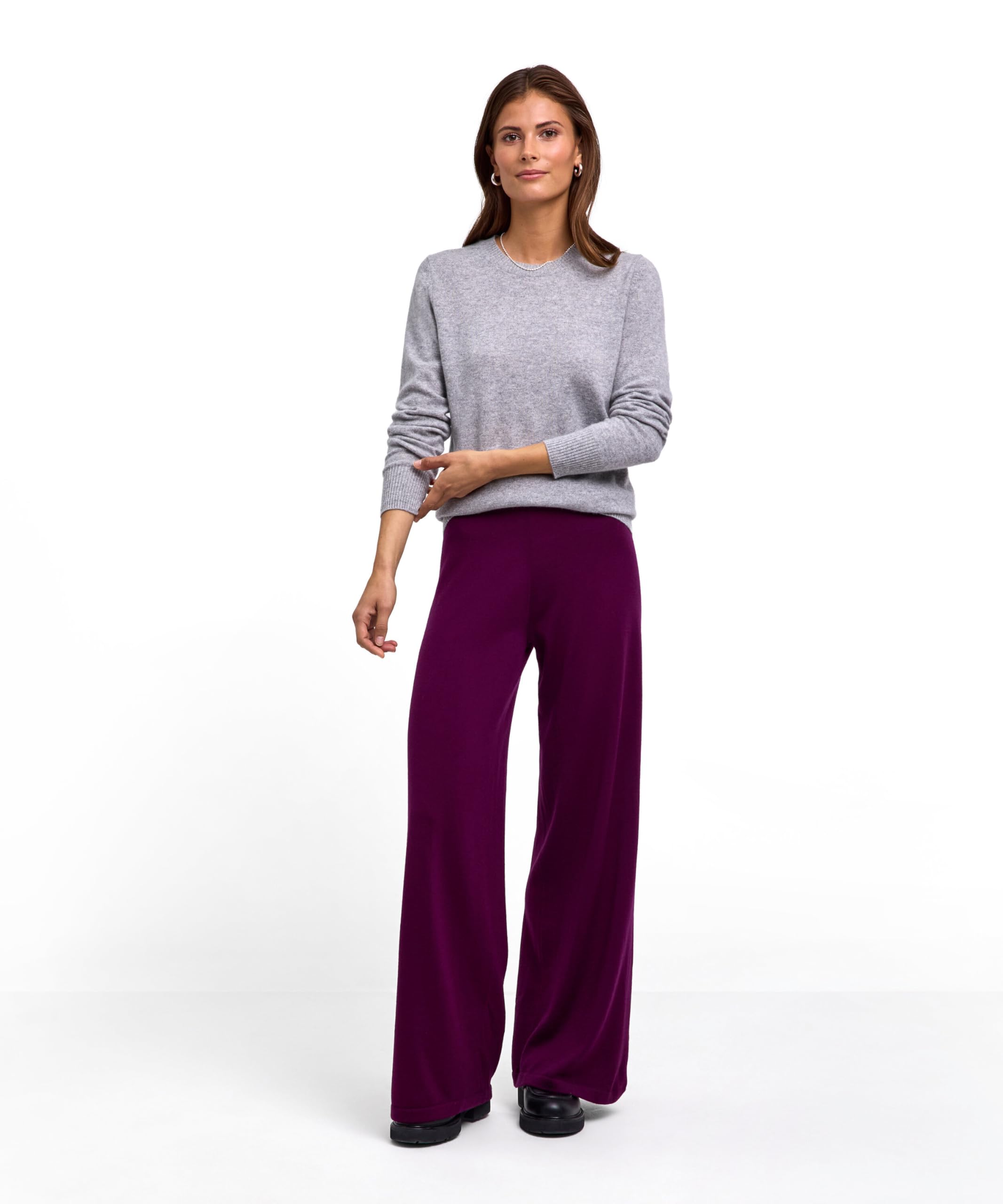 falke-luxury-classic-crew-neck-pullover-grau-kaschmir image 4