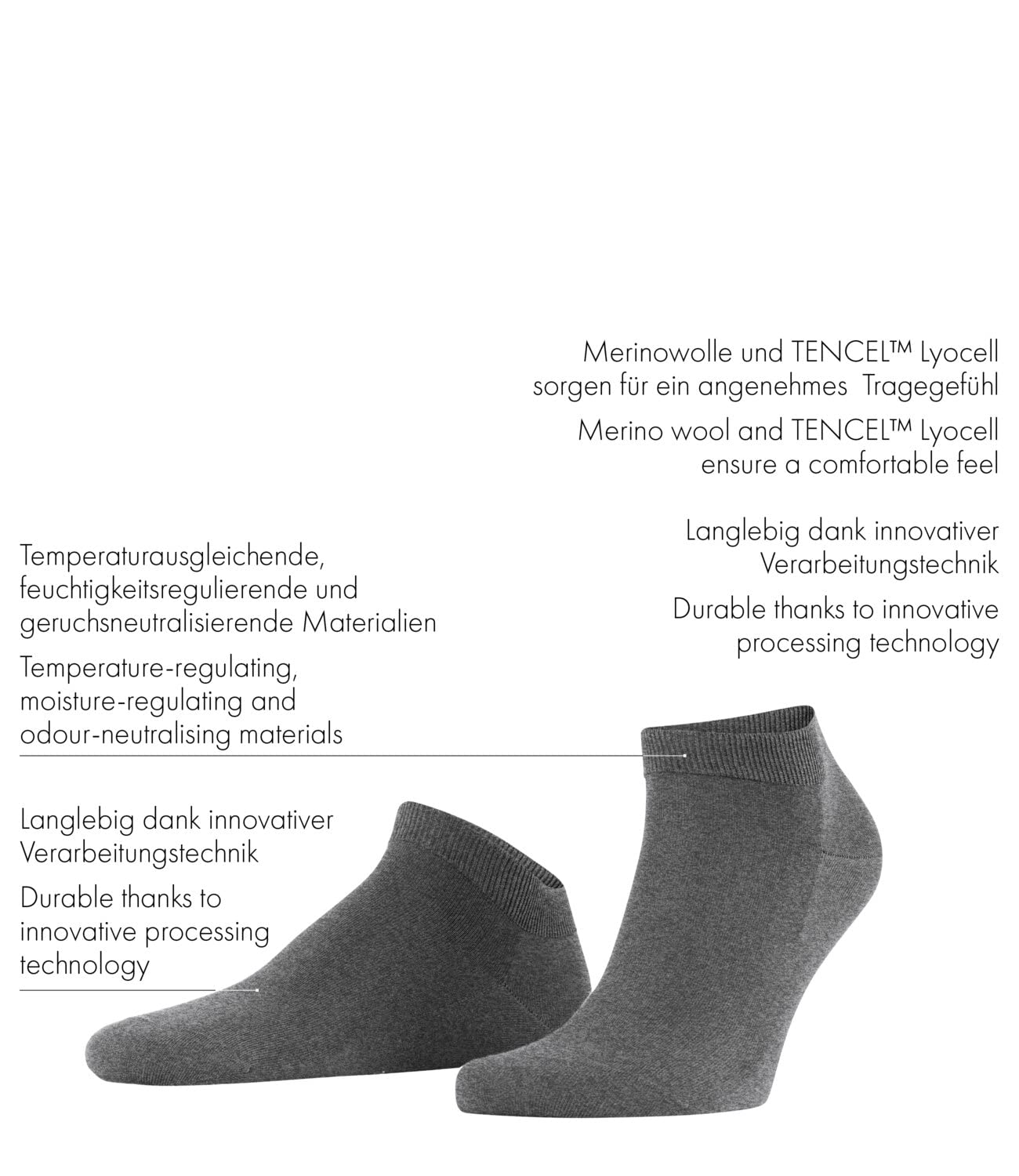 falke-climawool-sneakersocken-wolle-herren-schwarz-43-44 image 3
