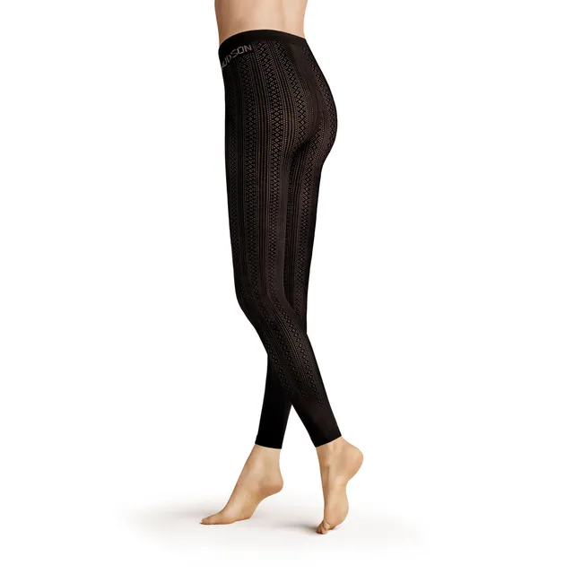 hudson-micro-web-fashion-leggings-schwarz-blickdicht image 1
