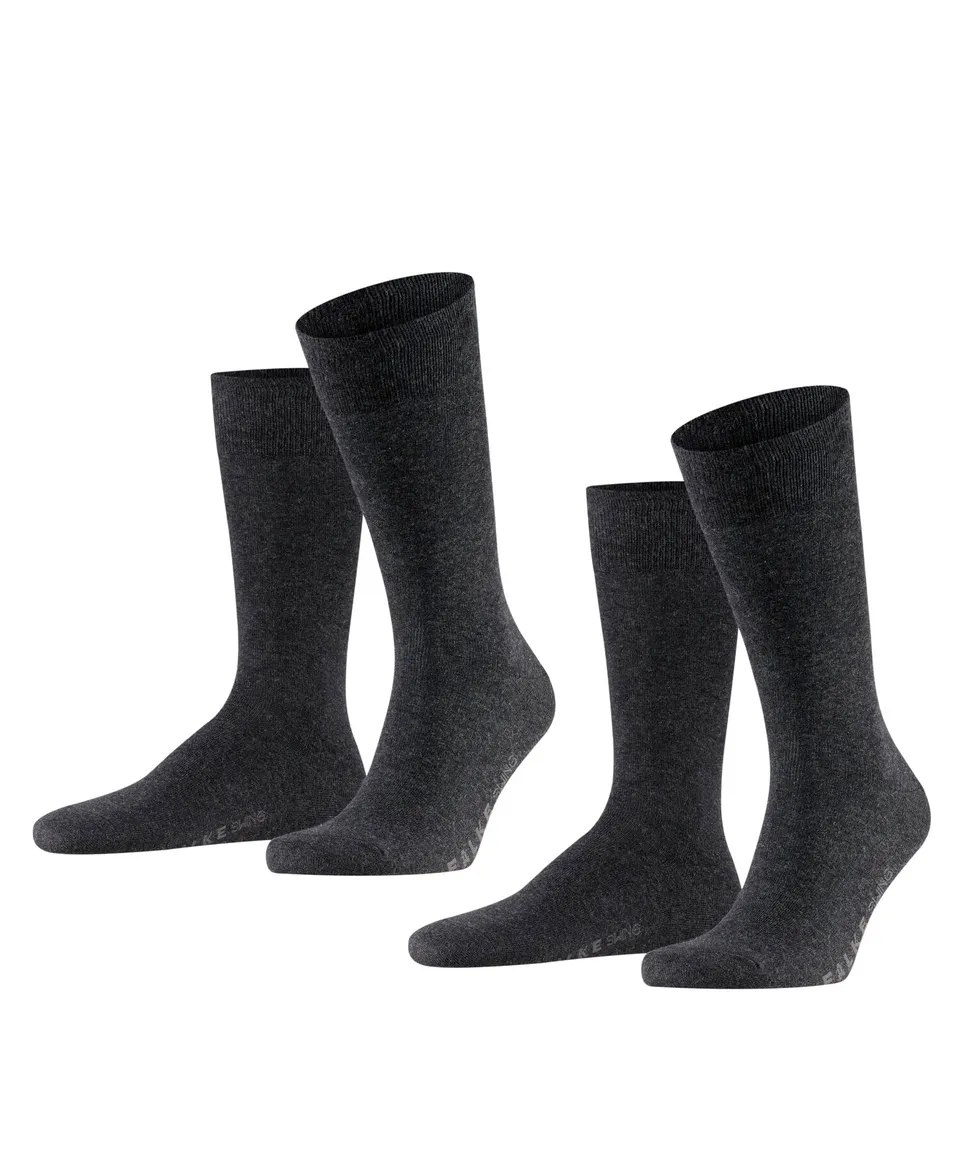 falke-family-swing-socken-baumwolle-2er-pack-schwarz-atmungsaktiv image 1