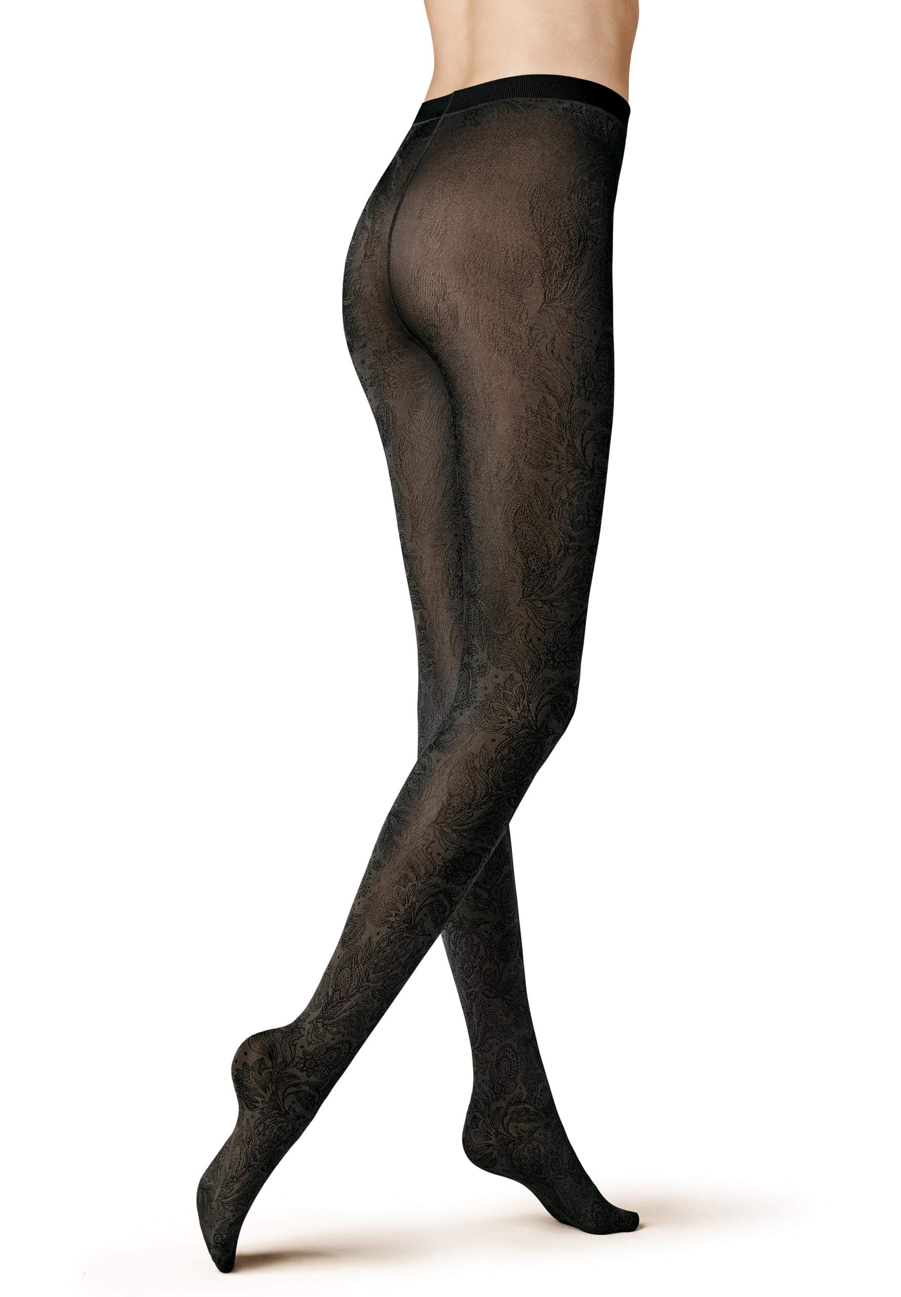kunert-raffinesse-floral-paisley-strumpfhose-60-den-schwarz image 3