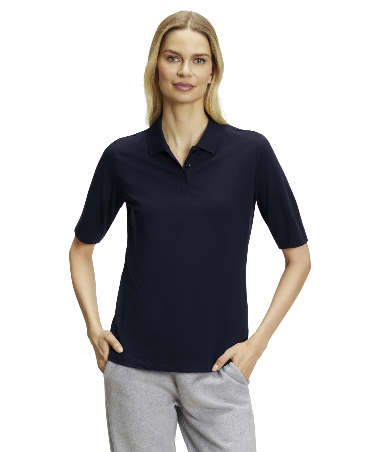 falke-cotton-touch-poloshirt-xs-space-blue-pima-baumwolle image 1