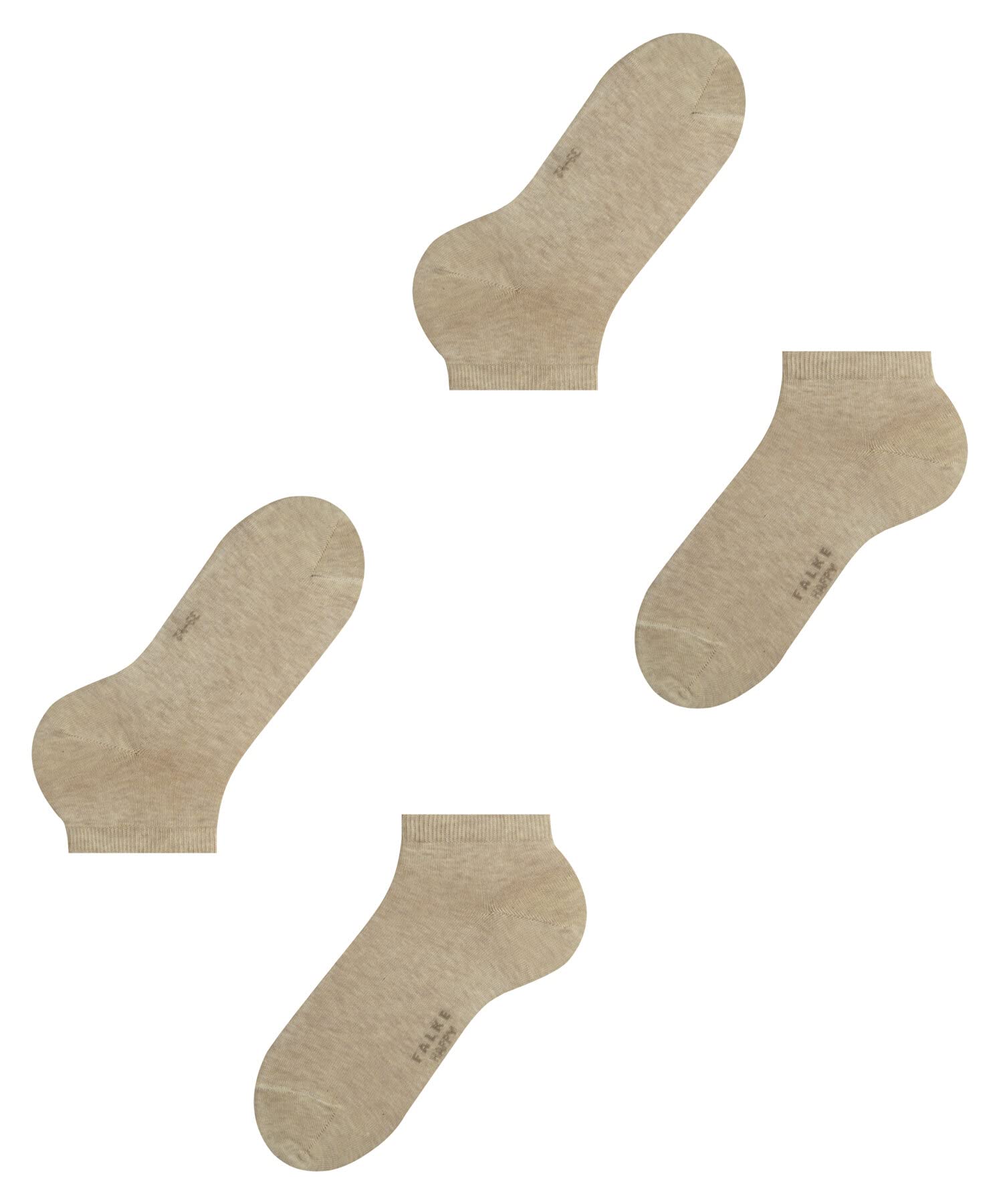 falke-happy-sneakersocken-baumwolle-2-pack-schwarz image 5