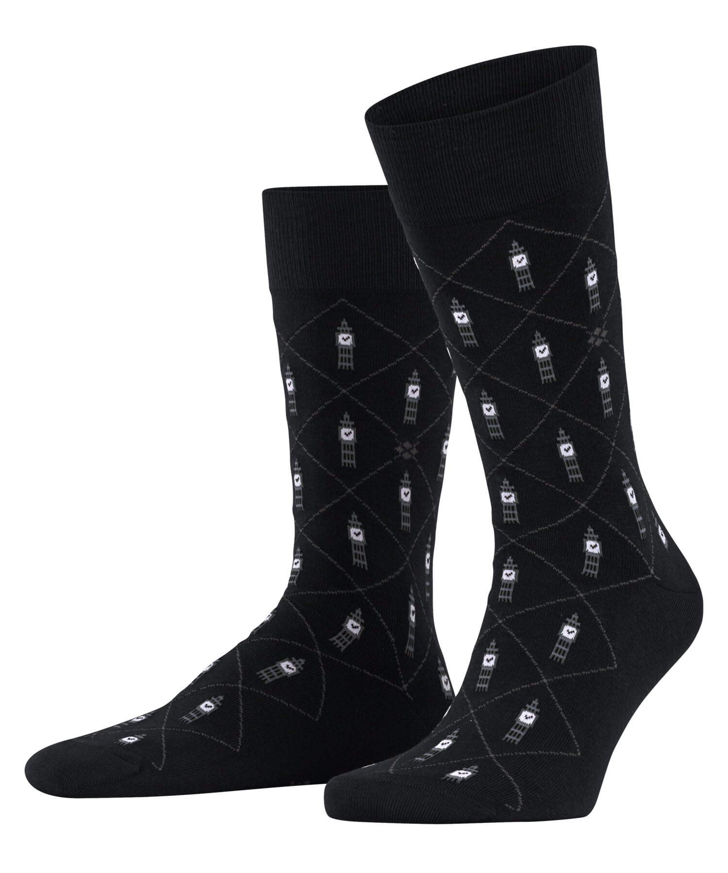 burlington-brit-style-big-ben-socken-schwarz-bio-baumwolle image 1