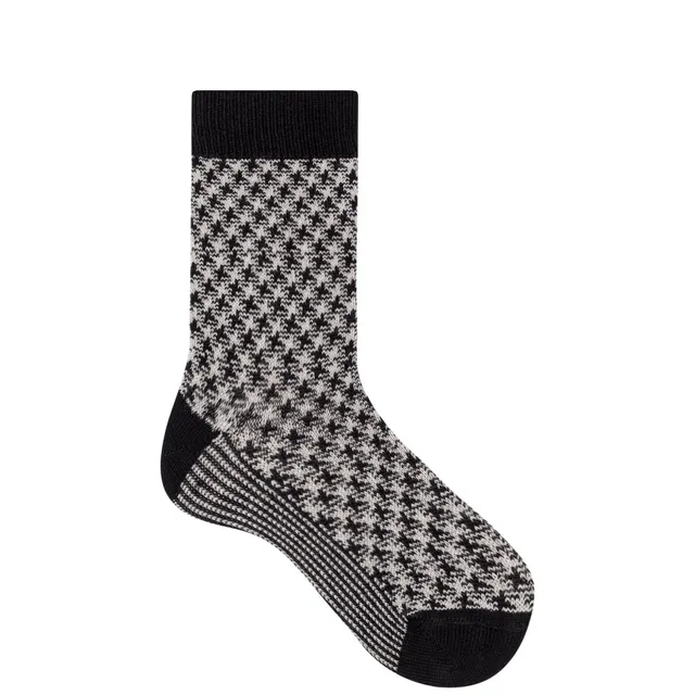 hudson-only-houndstooth-damen-socke-schwarz-1er-pack image 1