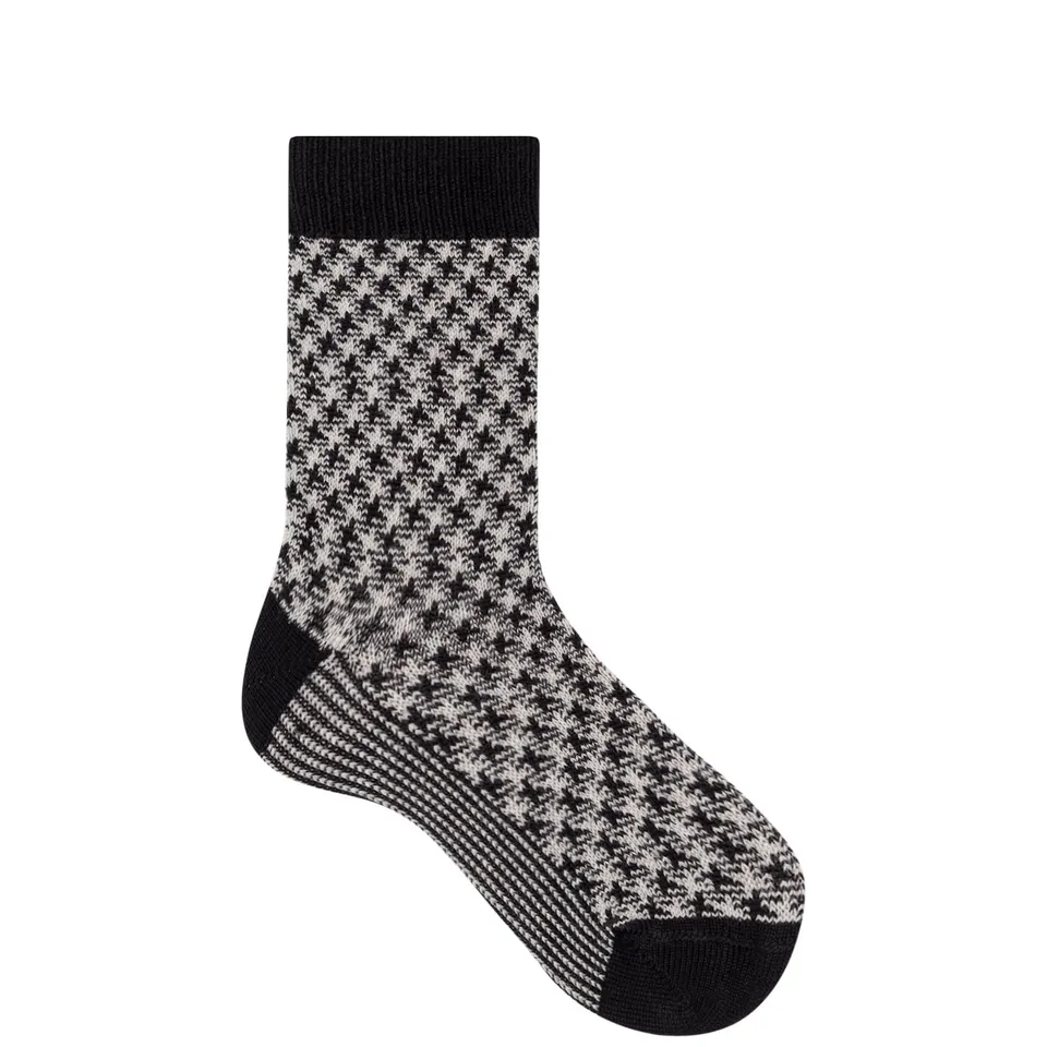 hudson-only-houndstooth-damen-socke-schwarz-1er-pack image 1