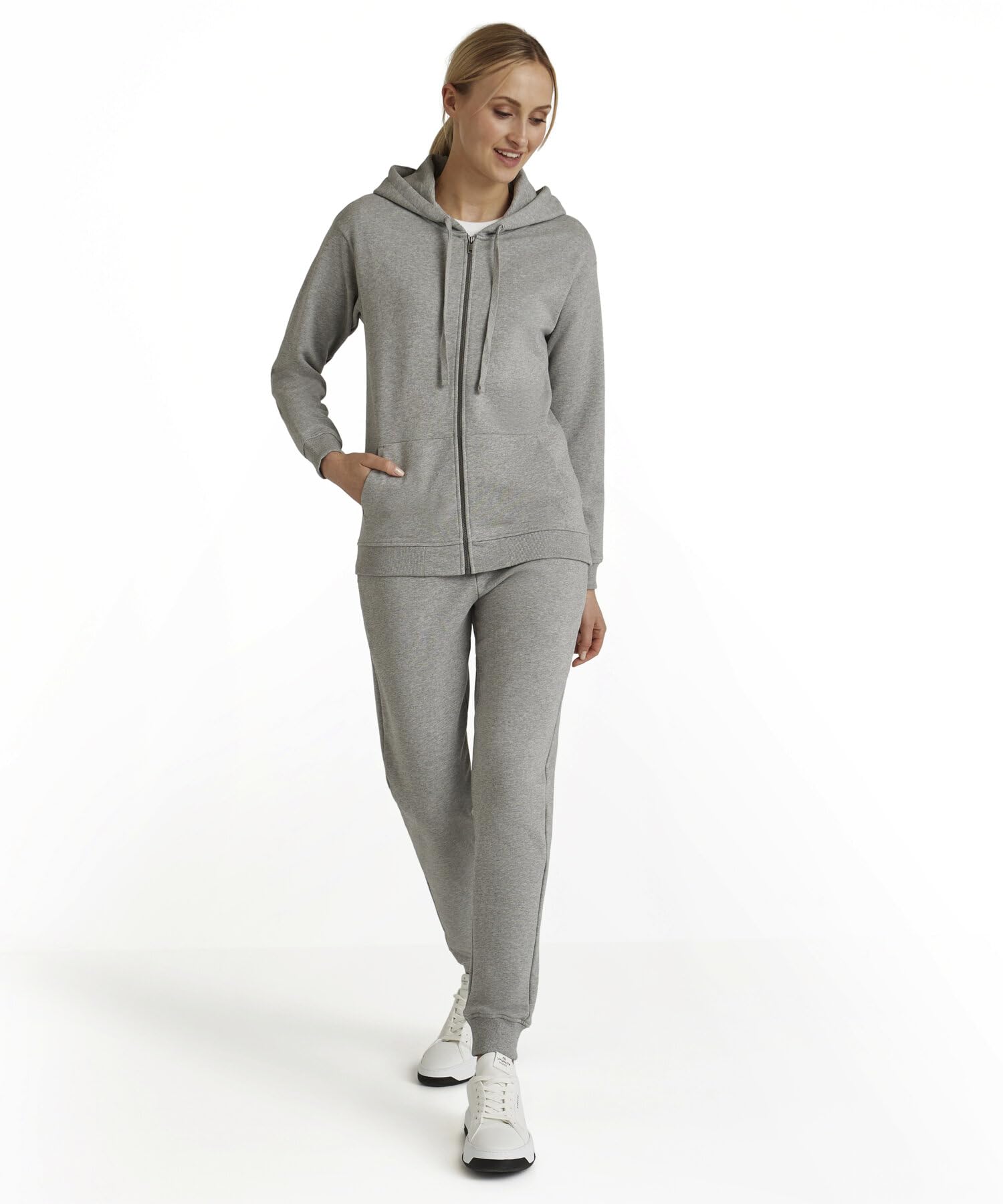 falke-cotton-touch-sweat-zip-jacke-grau-xl-bio-baumwolle image 3