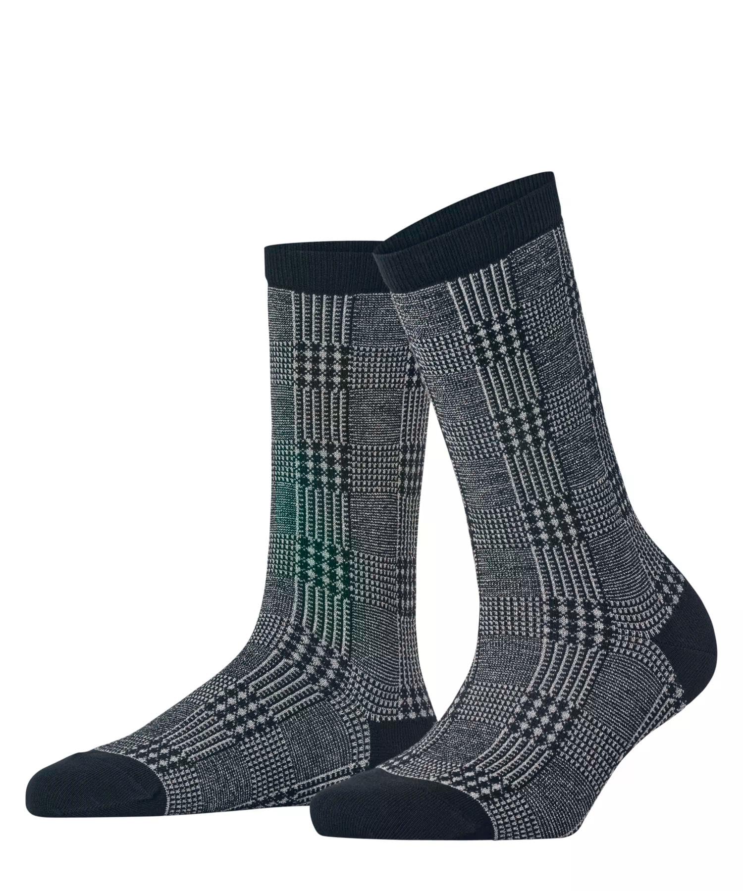 burlington-glitter-check-socken-marine-6120-damen-lurex image 1