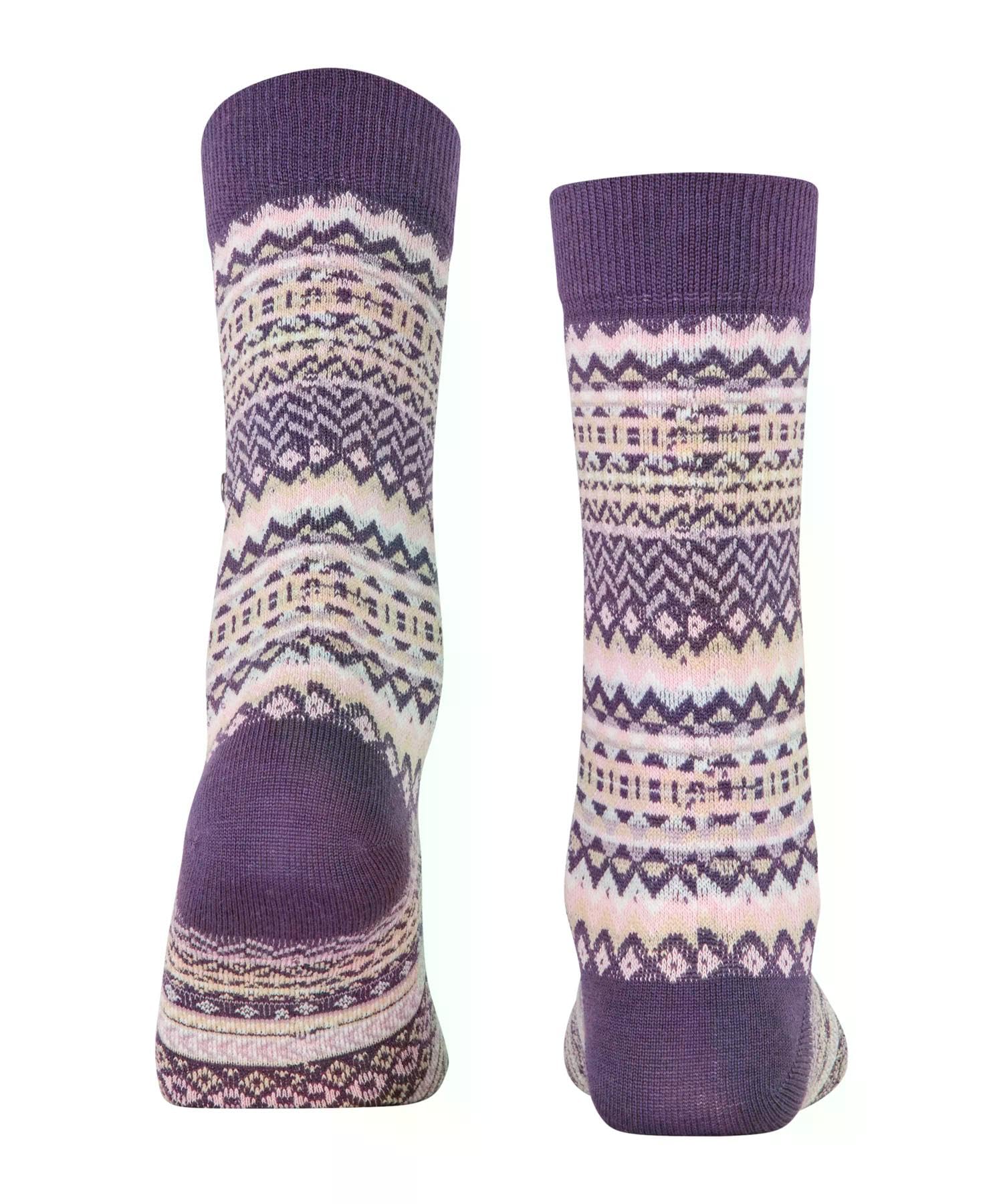 burlington-fair-isle-socken-damen-wolle-rot-wineberry image 2