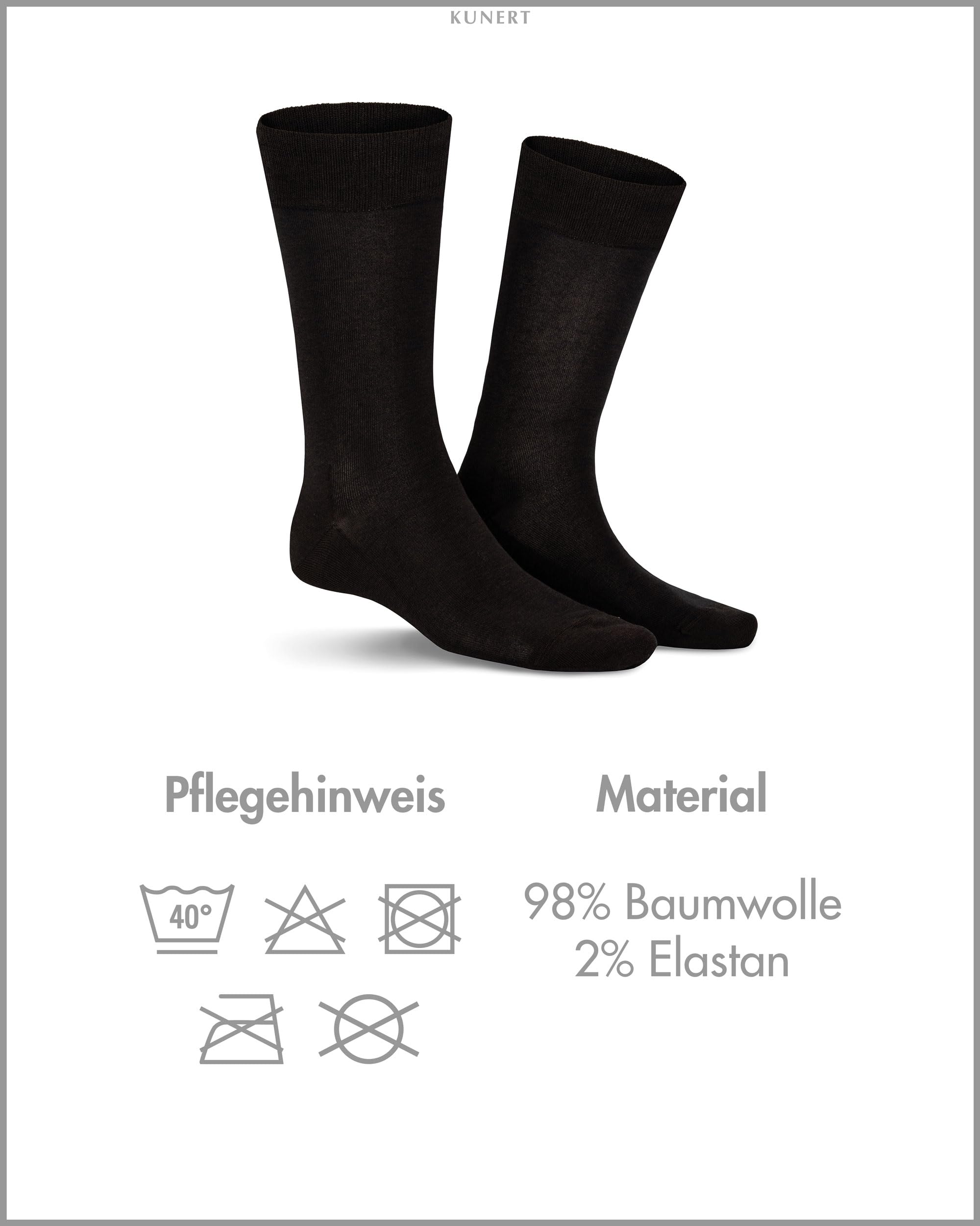 kunert-clark-herren-socken-baumwolle-druckfrei-schwarz image 3