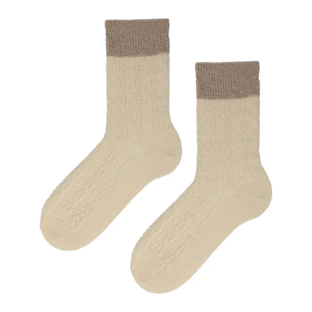 kunert-wool-care-winter-plait-damensocken-creme-39-42-zopf image 1