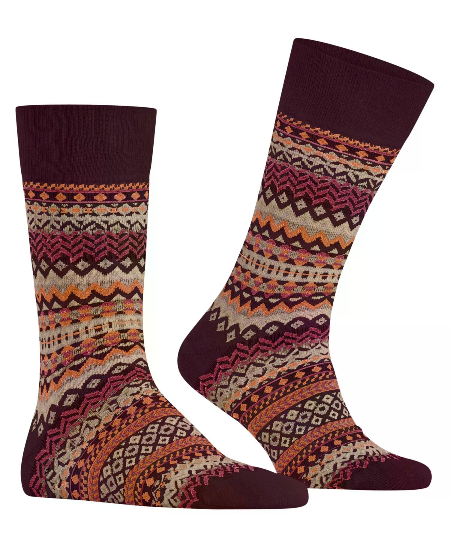 burlington-fair-isle-herrensocken-wolle-rot-claret-8435 image 4