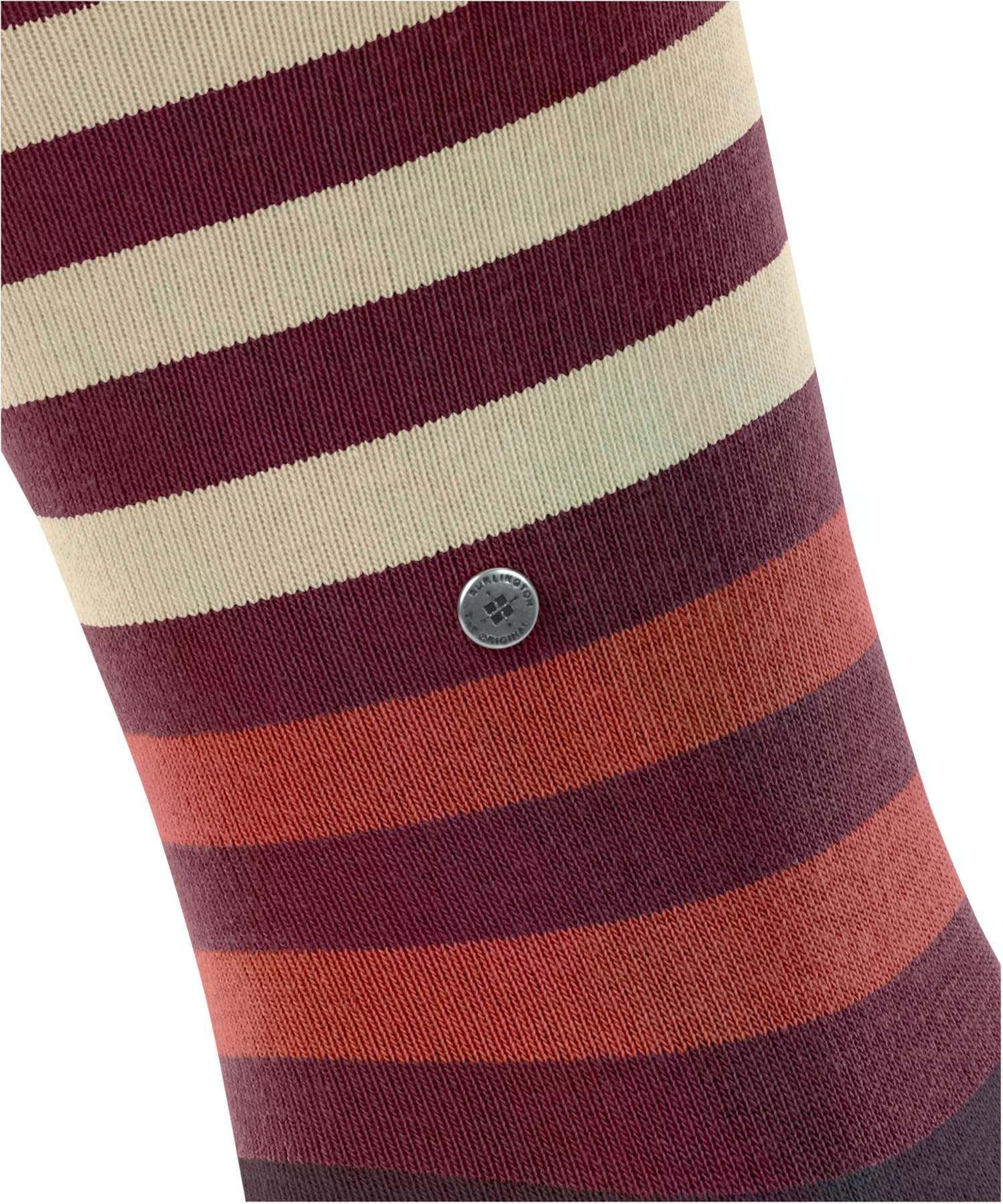 burlington-blackpool-socken-burgund-baumwolle-blockstreifen image 4