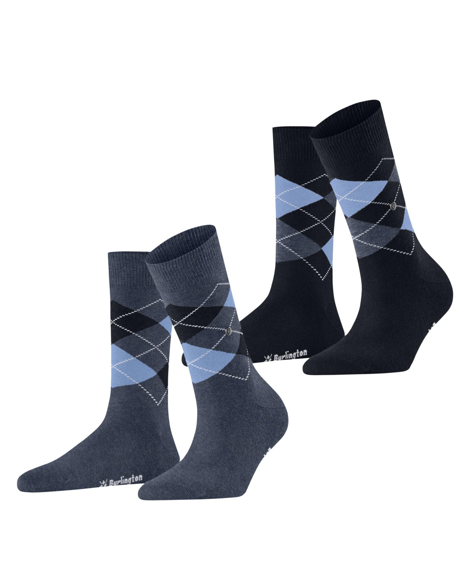 burlington-everyday-argyle-socken-arctic-melange-grau image 8