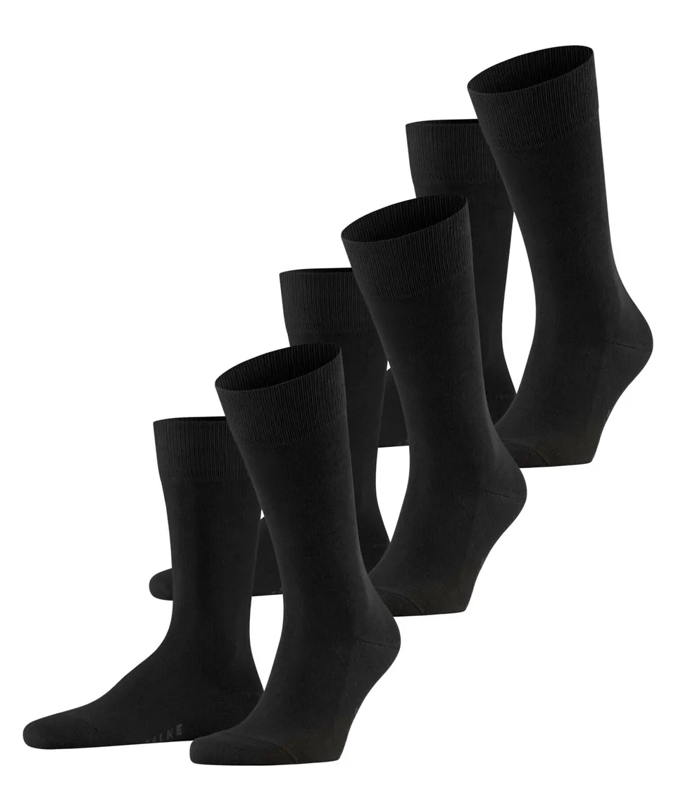 falke-family-herren-socken-3er-pack-schwarz-39-42-baumwolle image 1