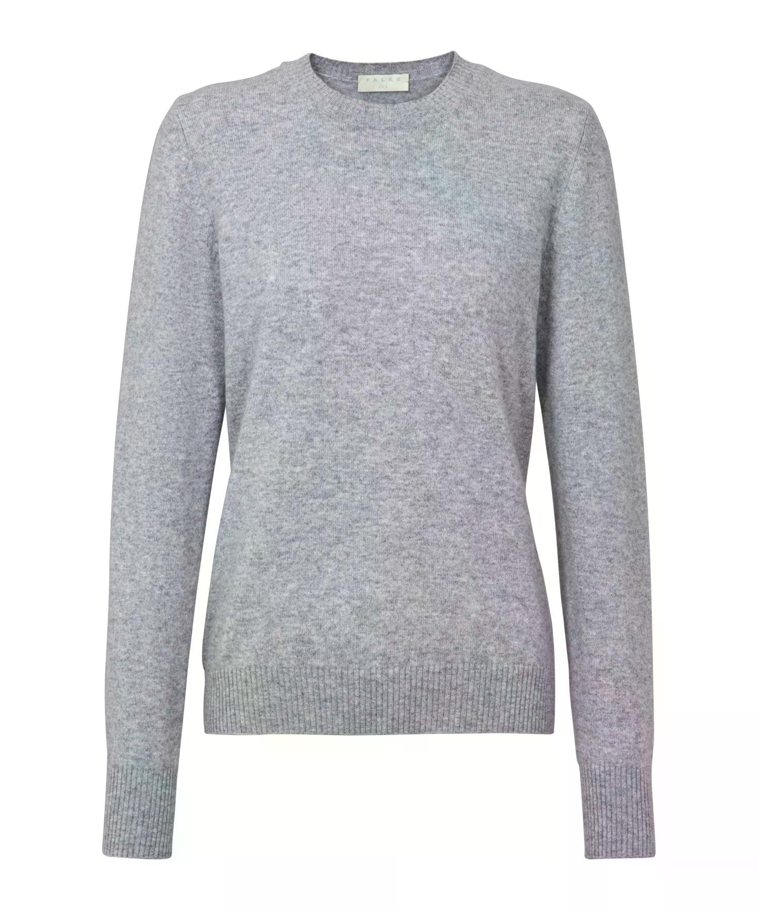 falke-luxury-classic-crew-neck-pullover-grau-kaschmir image 7