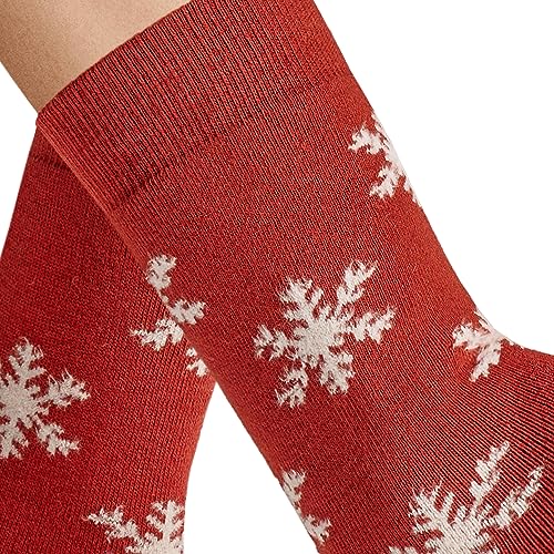 hudson-only-snowflake-stricksocken-rust-red-schneeflocken image 6