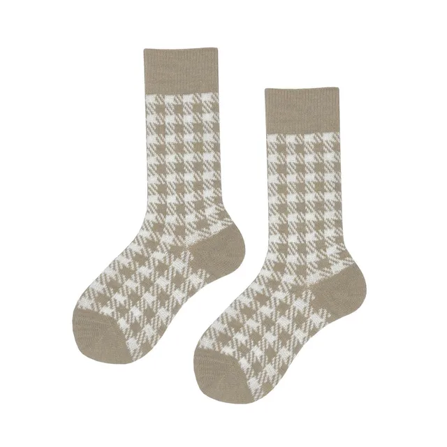 hudson-only-glencheck-damen-socken-torfmel-35-38-wollmix image 1