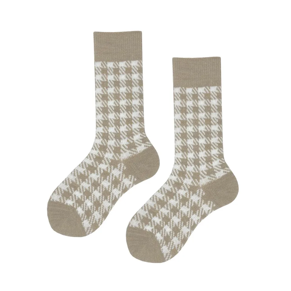 hudson-only-glencheck-damen-socken-torfmel-35-38-wollmix image 1