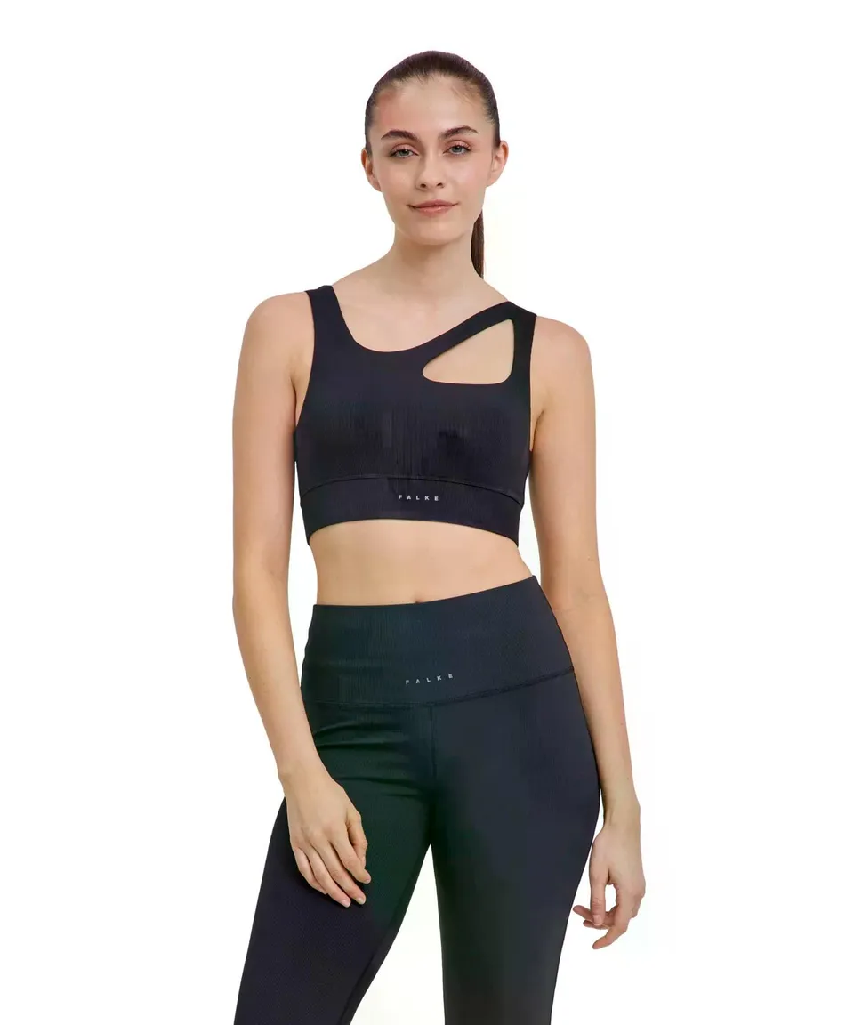 falke-madison-studio-sport-bh-damen-schwarz-niedriger-halt image 1