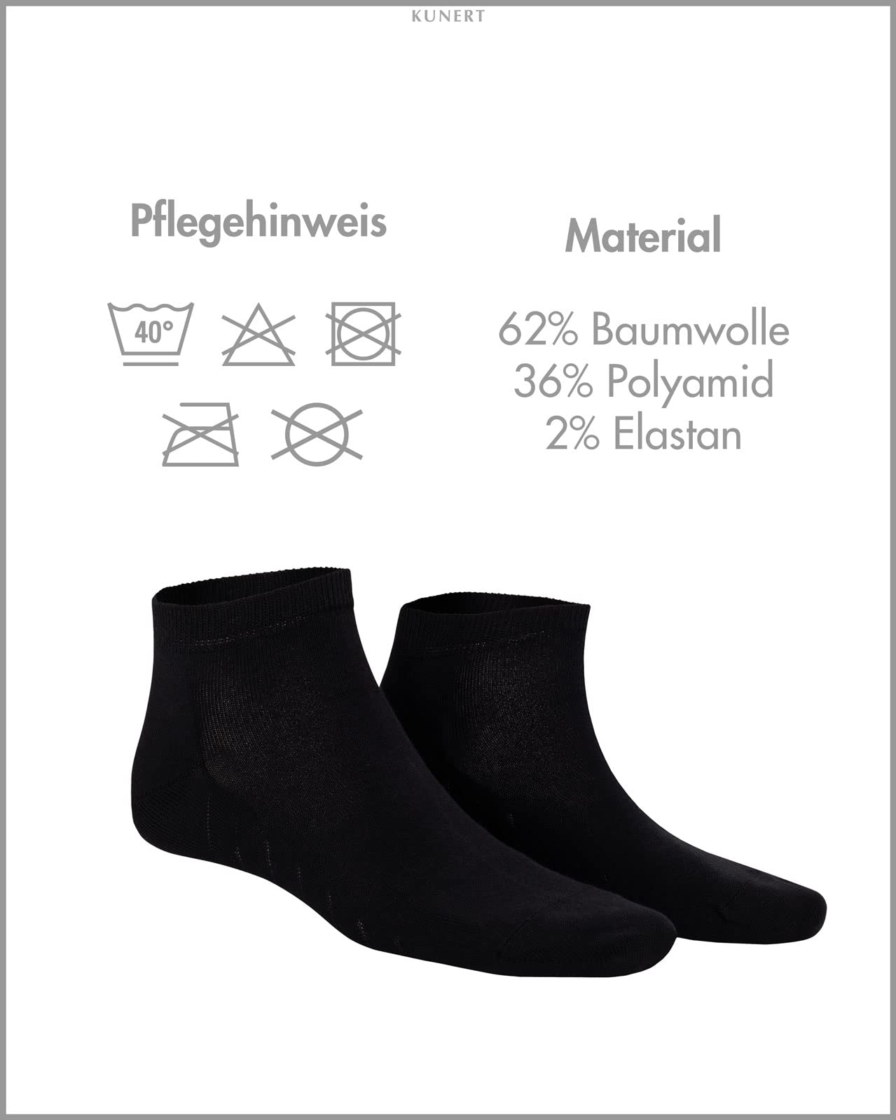 kunert-fresh-up-sneaker-socken-herren-schwarz-39-42-feuchtigkeitsregulierend image 3