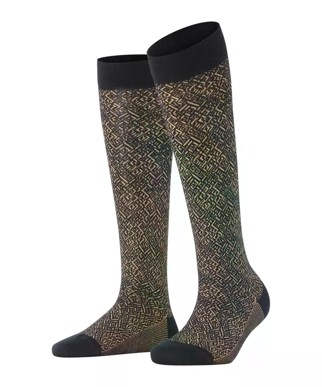 falke-snow-glitter-kniestr-mpfe-black-35-38-merinowolle image 1