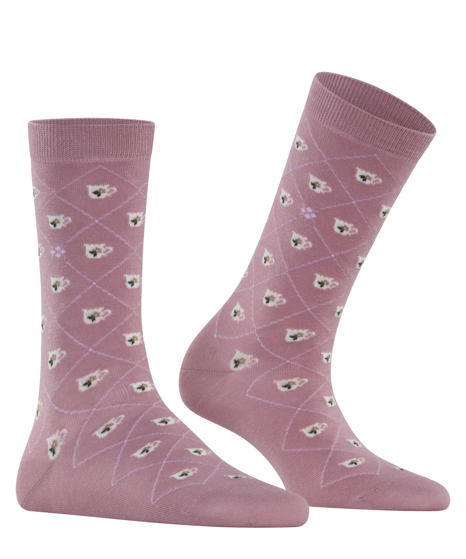 burlington-teatime-damen-socken-baumwolle-rosa-1-paar image 3