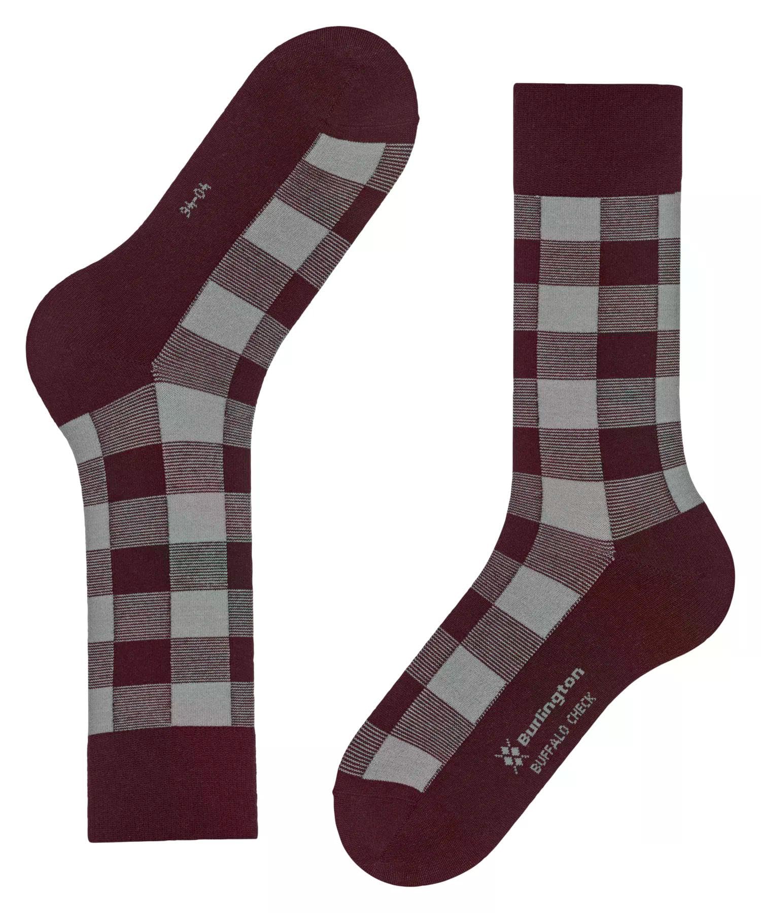 burlington-buffalo-check-herrensocken-schurwolle-rot-oxford-8430 image 6