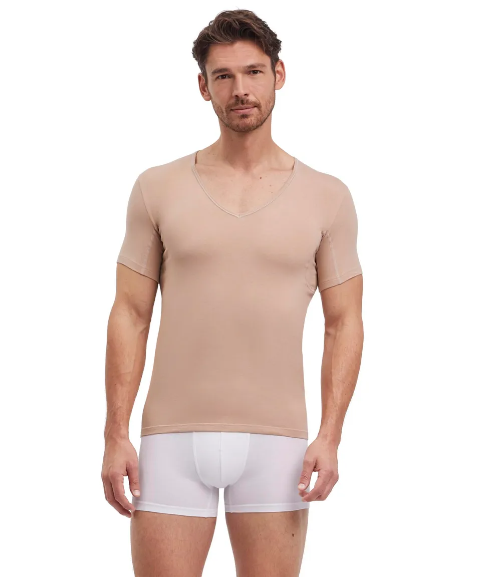 falke-daily-climate-control-unterhemd-camel-v-ausschnitt image 1