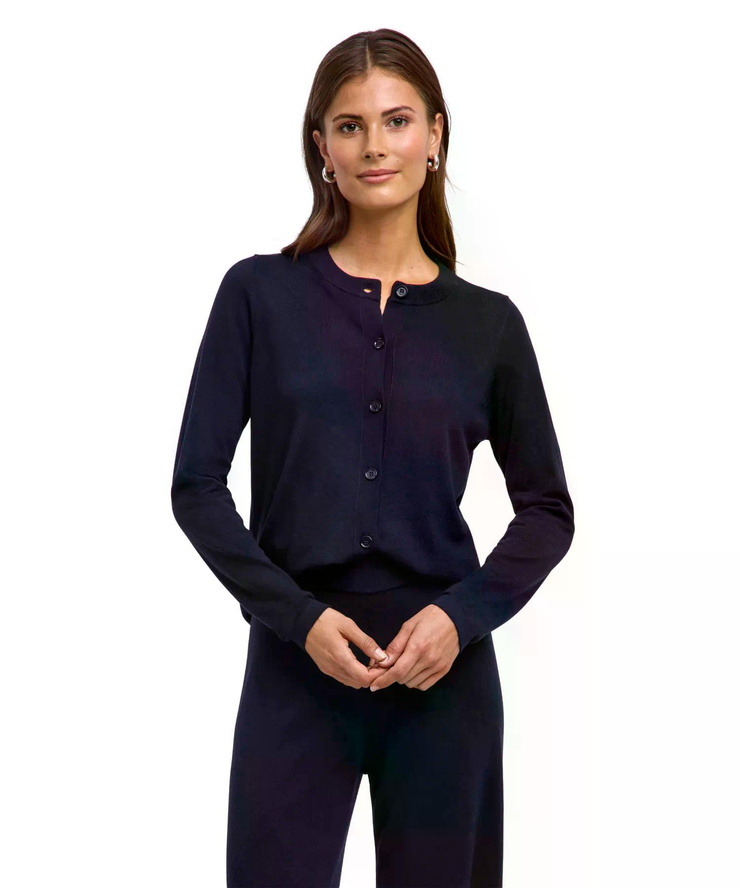 falke-cotton-touch-strickjacke-cardigan-schwarz-merino image 8
