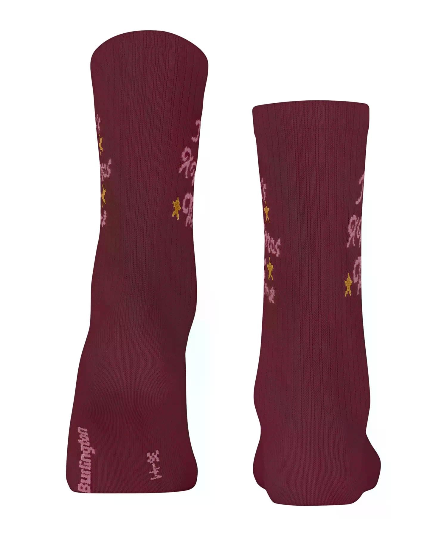 burlington-x-mas-rib-damensocken-baumwolle-rot-wine-8010 image 2