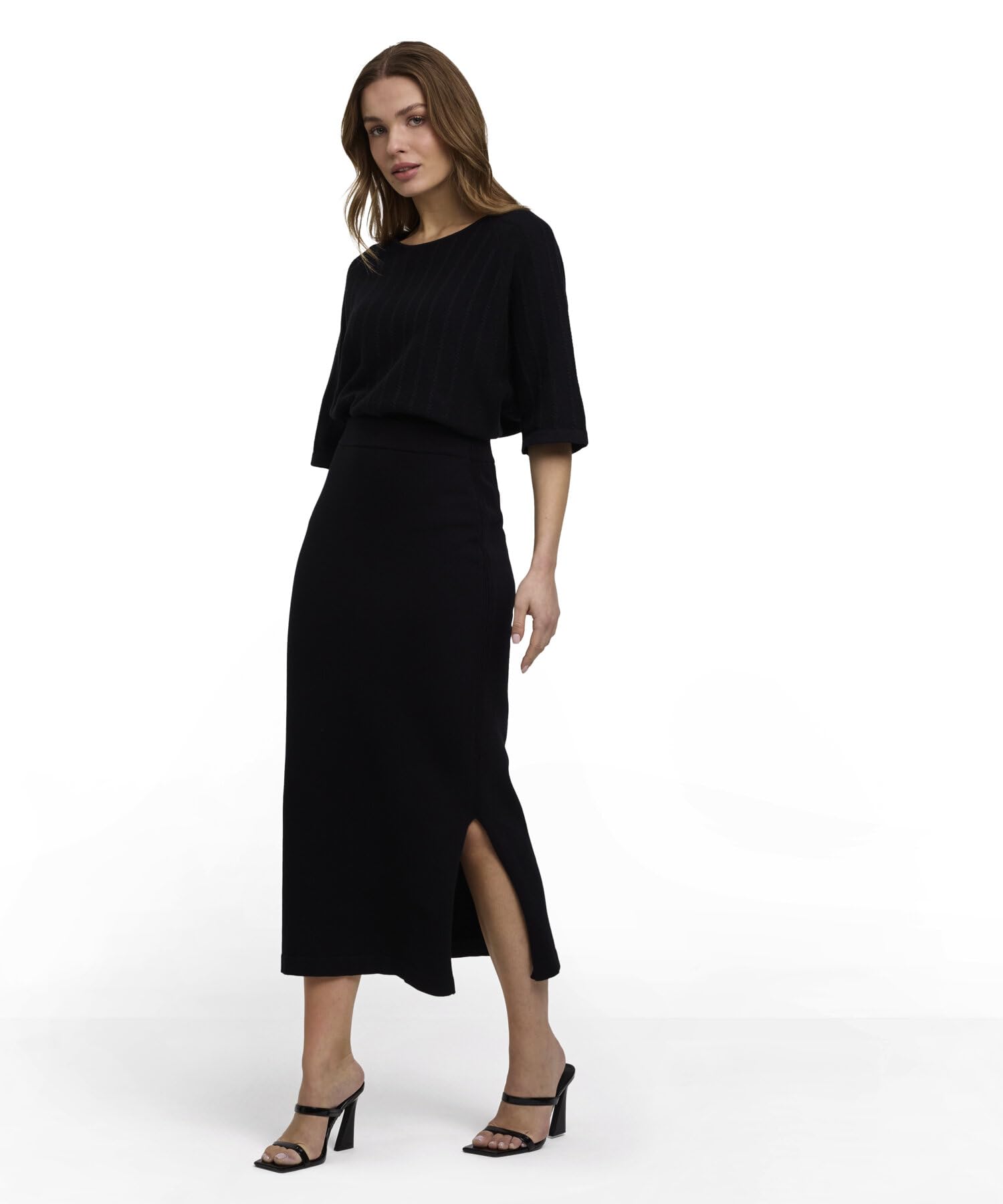 falke-cotton-touch-midi-rock-damen-schwarz-bio-baumwolle image 3