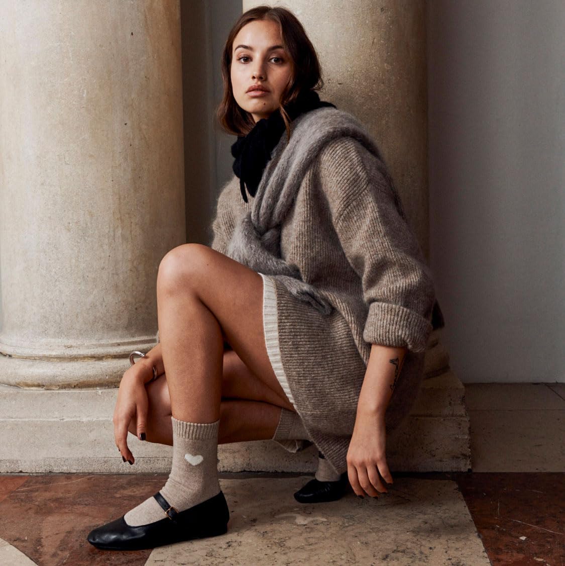 kunert-wool-care-cosy-cashmere-heart-socken-beige-mel-kaschmir image 7