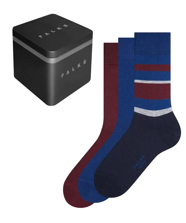 falke-happy-box-mix-herrensocken-3-paar-box-burgundy-blue image 1