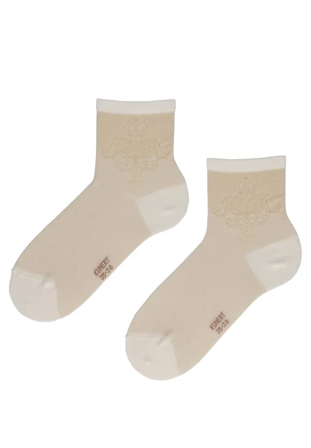 kunert-raffinesse-socken-wei-0010-ornament-muster-1er-pack image 1