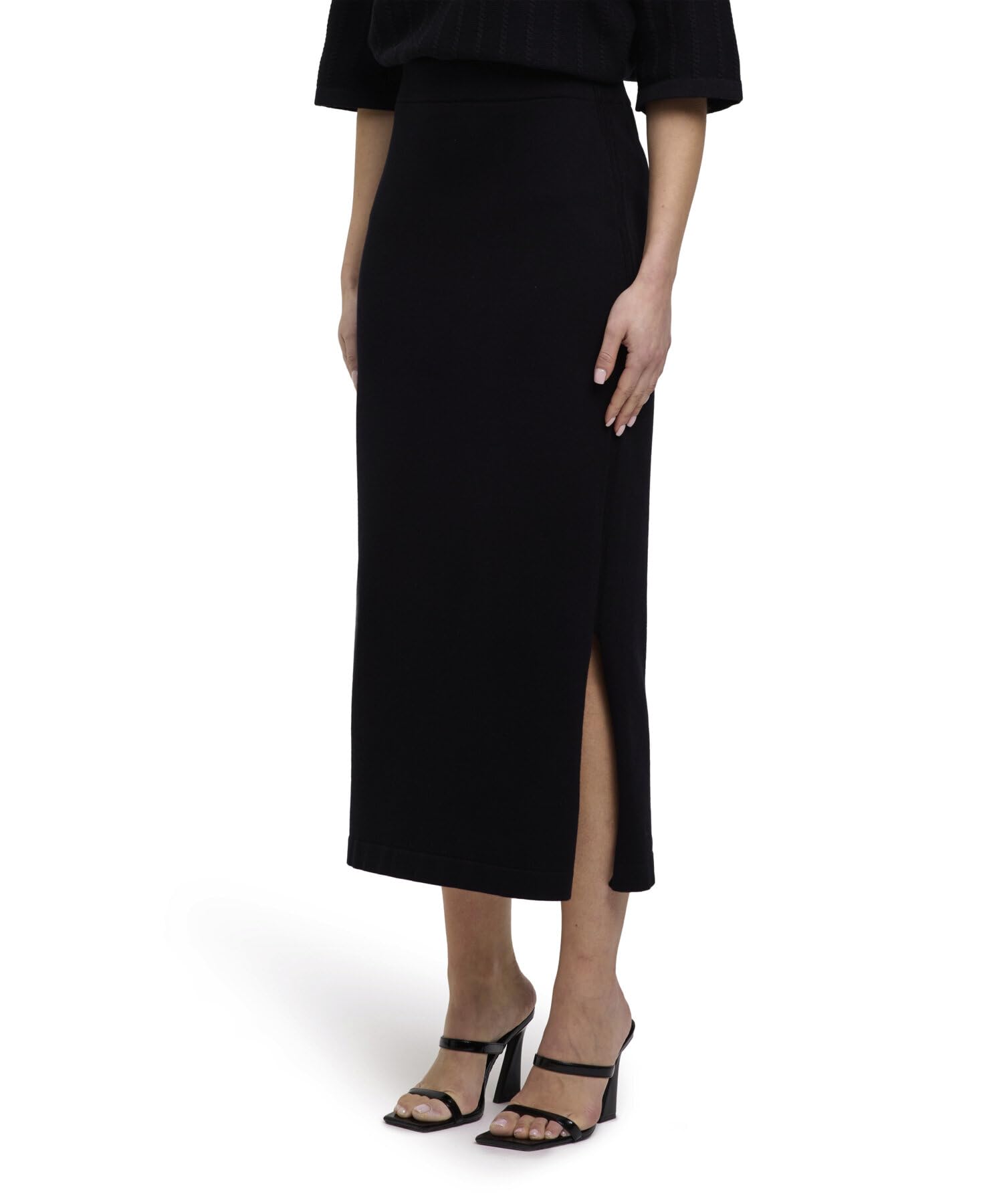 falke-cotton-touch-midi-rock-damen-schwarz-bio-baumwolle image 1